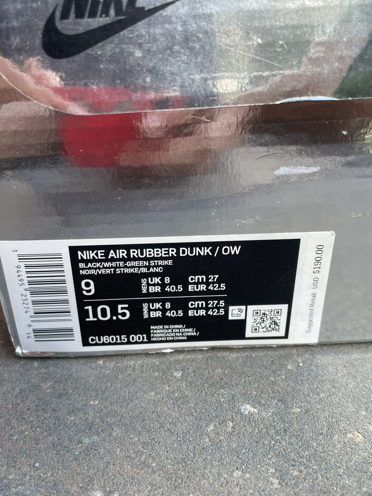 Nike × Off-White Nike Air Rubber Dunk x Off-white green strike Size US 9 / EU 42 - 12 Thumbnail