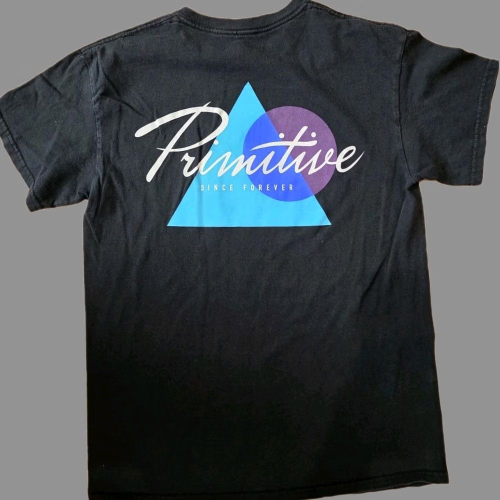 Primitive PRIMITIVE Apparel T Shirt Men Medium Black Blue Floral Skate Board Graphic Tee Size US M / EU 48-50 / 2 - 1 Thumbnail