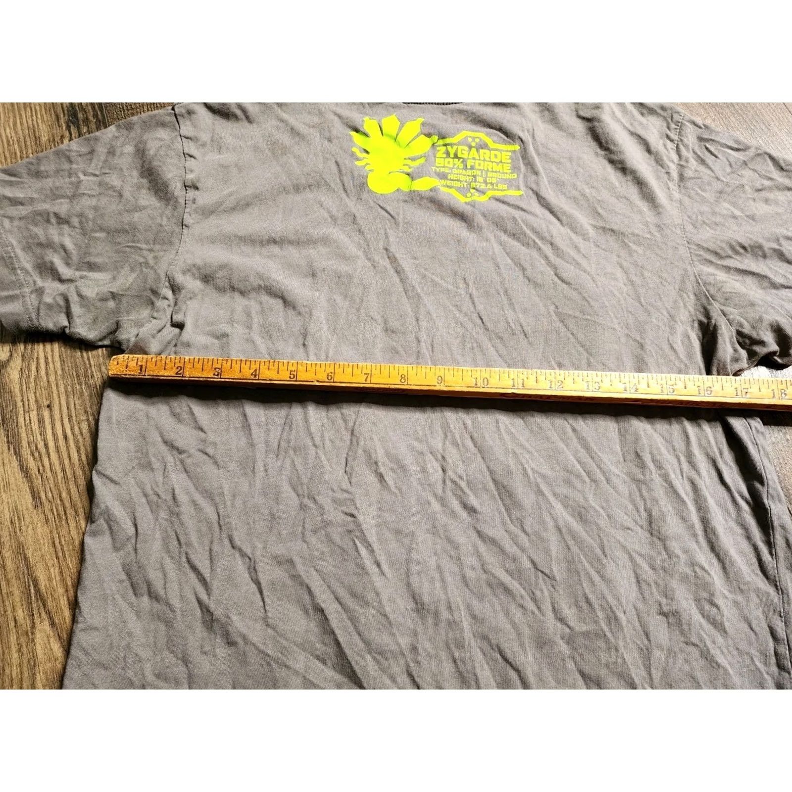 Vintage Pokemon Center M Zygarde 50% Forme Double Sided T Shirt Mens Gray Cotton Crew Neck Regular Size M Size US M / EU 48-50 / 2 - 2 Thumbnail