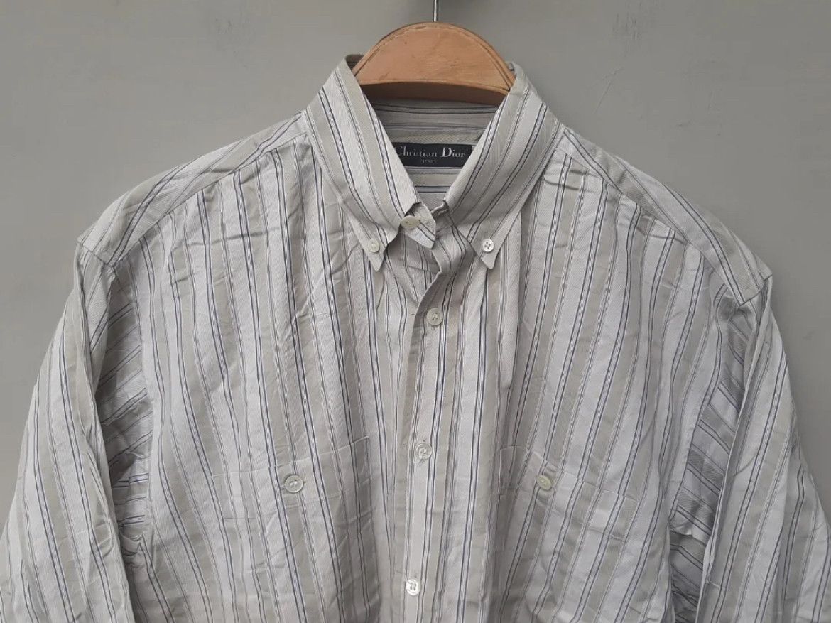Christian Dior Monsieur 2000s Christian Dior Monsieur Striped Longsleeve Shirt Size US L / EU 52-54 / 3 - 2 Thumbnail