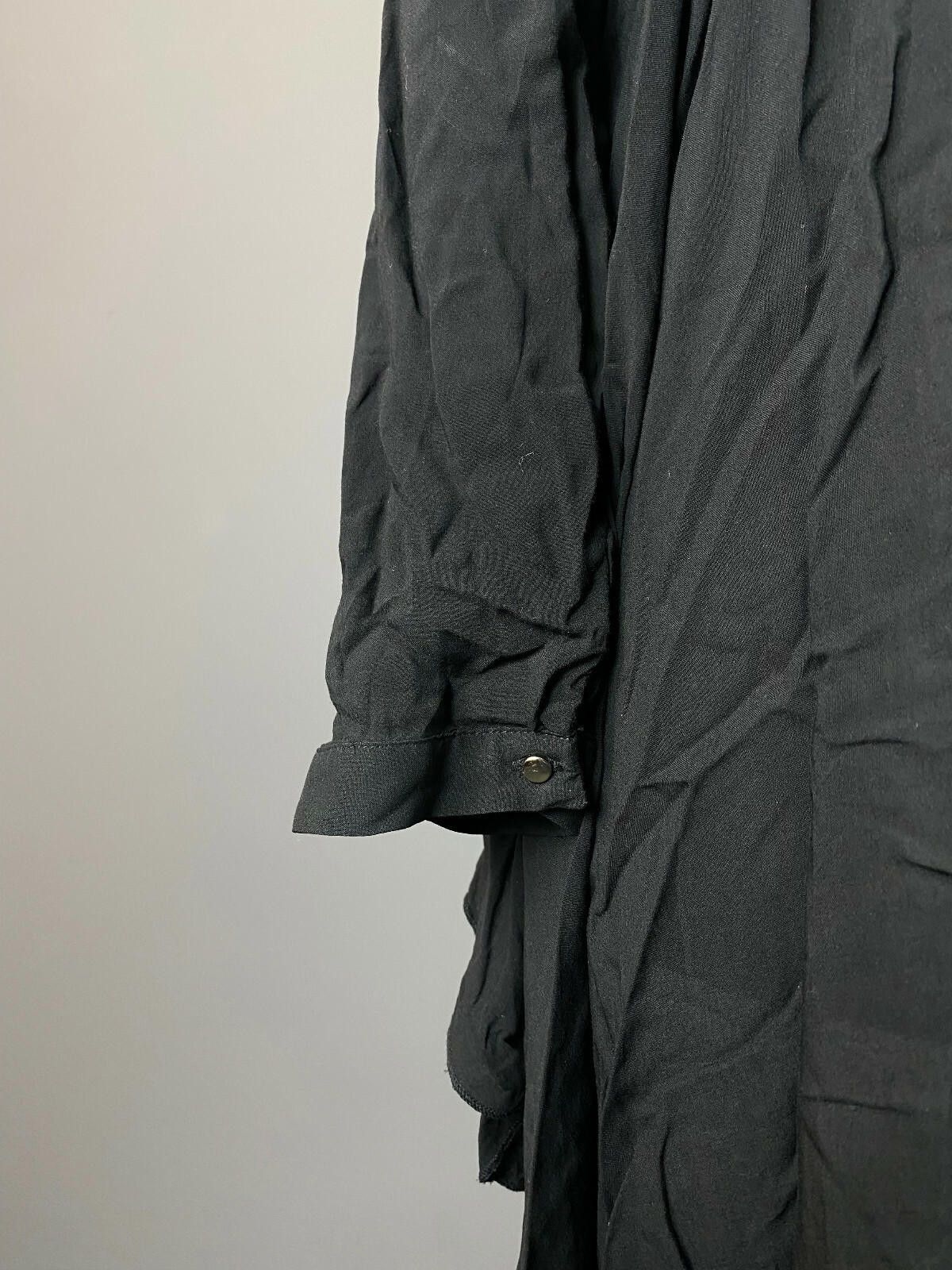 Designer Tredy Black V-Neck Button Down Tunic Dress Size 40 Size M / US 6-8 / IT 42-44 - 6 Thumbnail