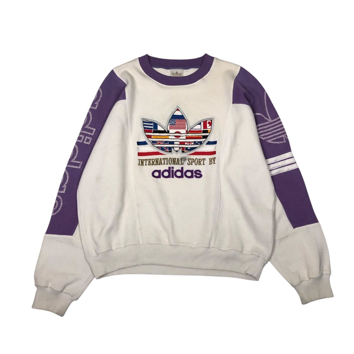 Adidas 📌Vintage Sweatshirt International Sport By Adidas Big Logo Size US M / EU 48-50 / 2 - 1 Thumbnail