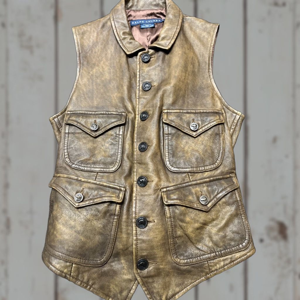 Ralph Lauren RALPH LAUREN Vintage Riding Hunting Vest Genuine Leather Women Size 2 Brown Size XS / US 0-2 / IT 36-38 - 1 Thumbnail