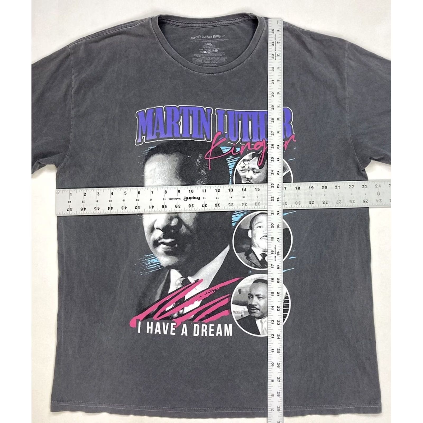 Vintage Martin Luther King MLK T-Shirt Men XL Gray Short Sleeve Graphic Size US XL / EU 56 / 4 - 5 Thumbnail
