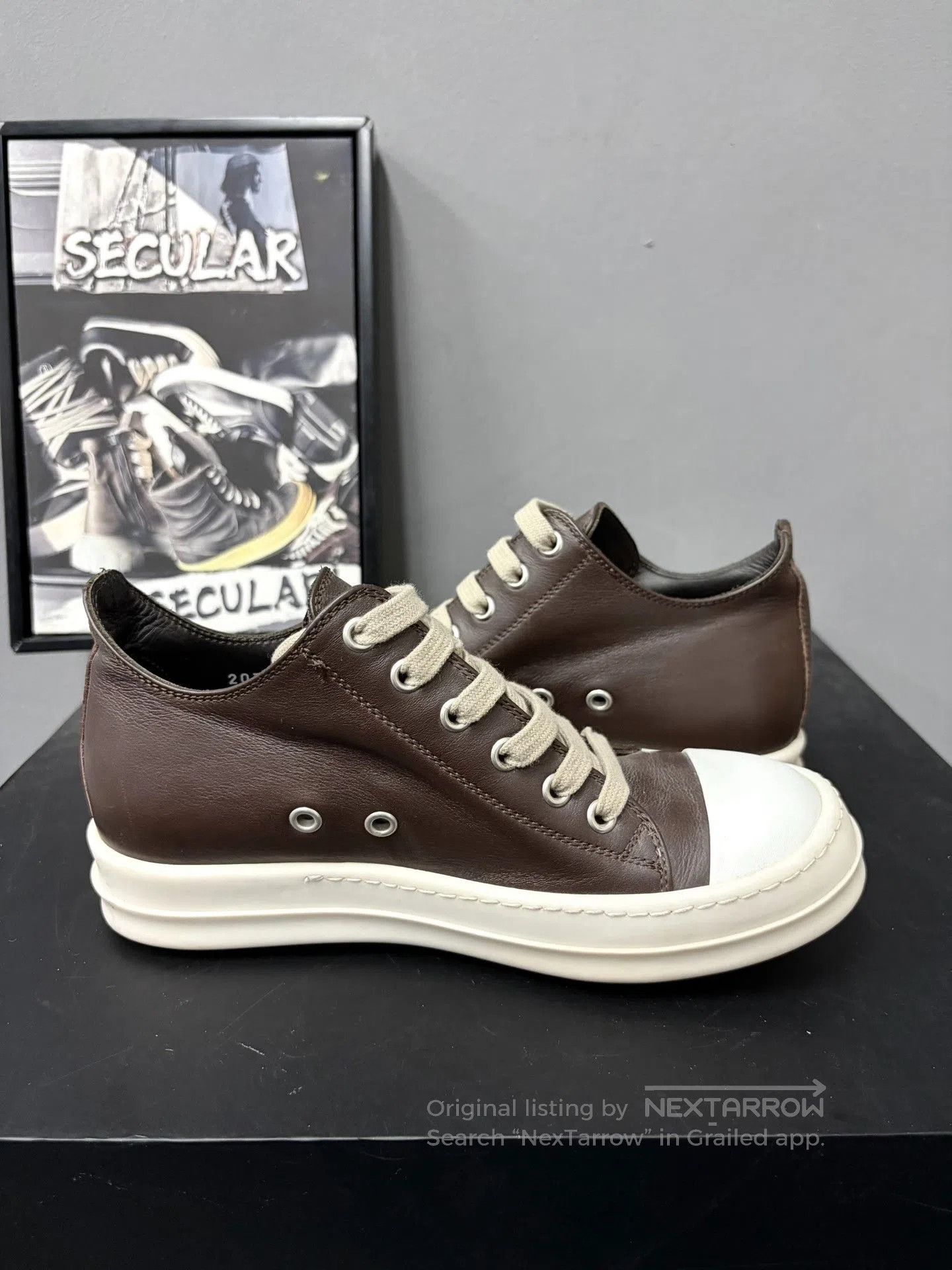 Rick Owens Rick Owens Leather Low. Size US 4 / IT 34 - 6 Thumbnail