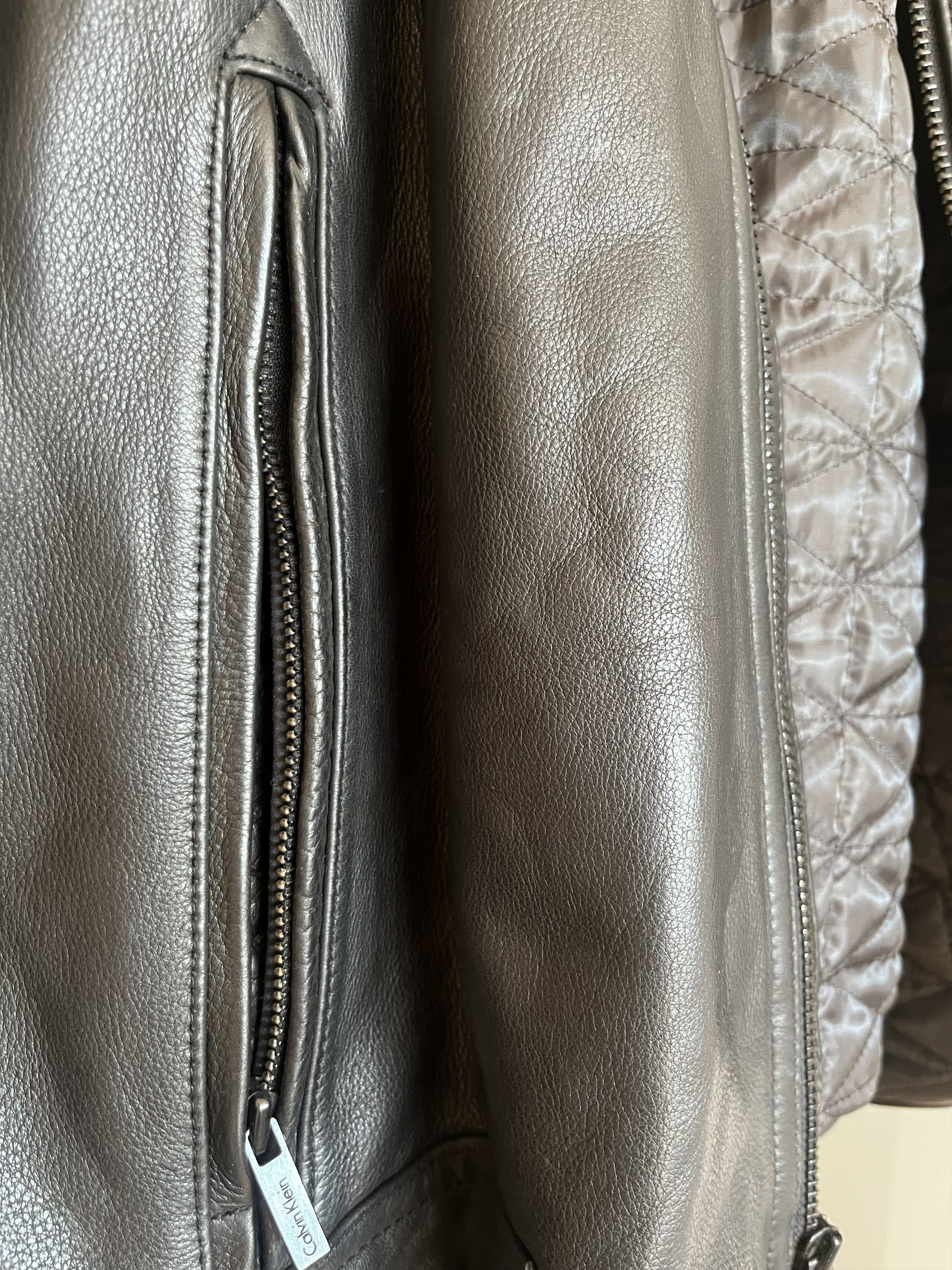 Calvin Klein NOS Vintage CALVIN KLEIN Collection Leather Jacket - NWT Size US XXL / EU 58 / 5 - 6 Thumbnail