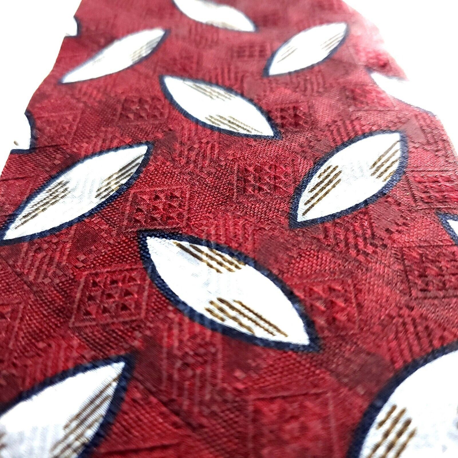 Vintage Ferrell Reed Nordstrom Silk Tie Woven Red Long USA Handmade Size ONE SIZE - 2 Thumbnail