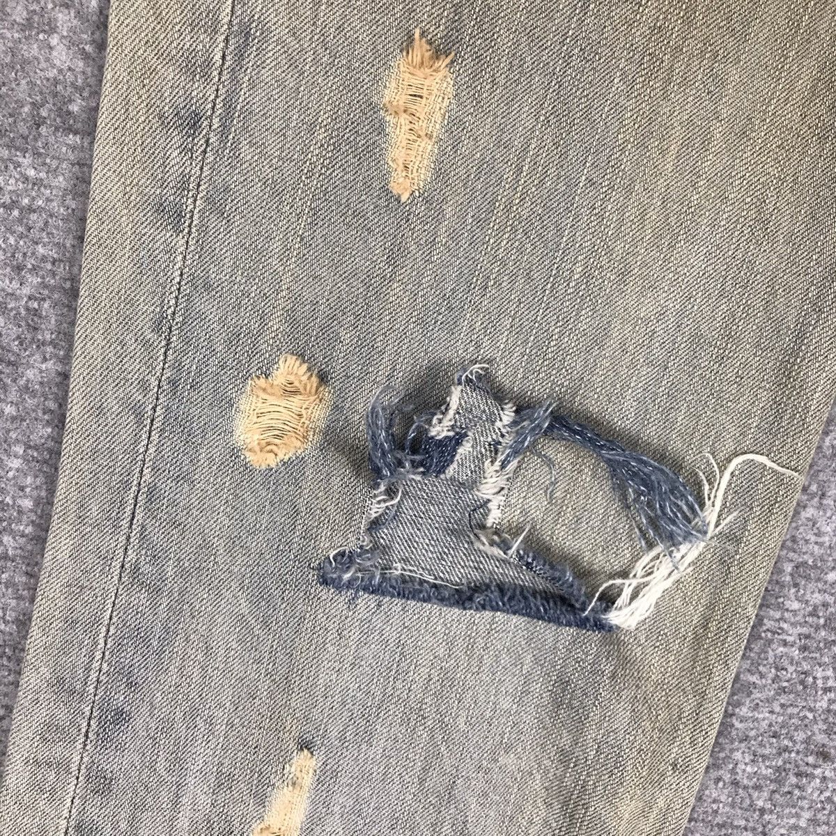 If Six Was Nine FLARE GOA DISTRESSED DENIM BOOT CUT RUSTY DENIM PANTS Size US 30 / EU 46 - 6 Thumbnail