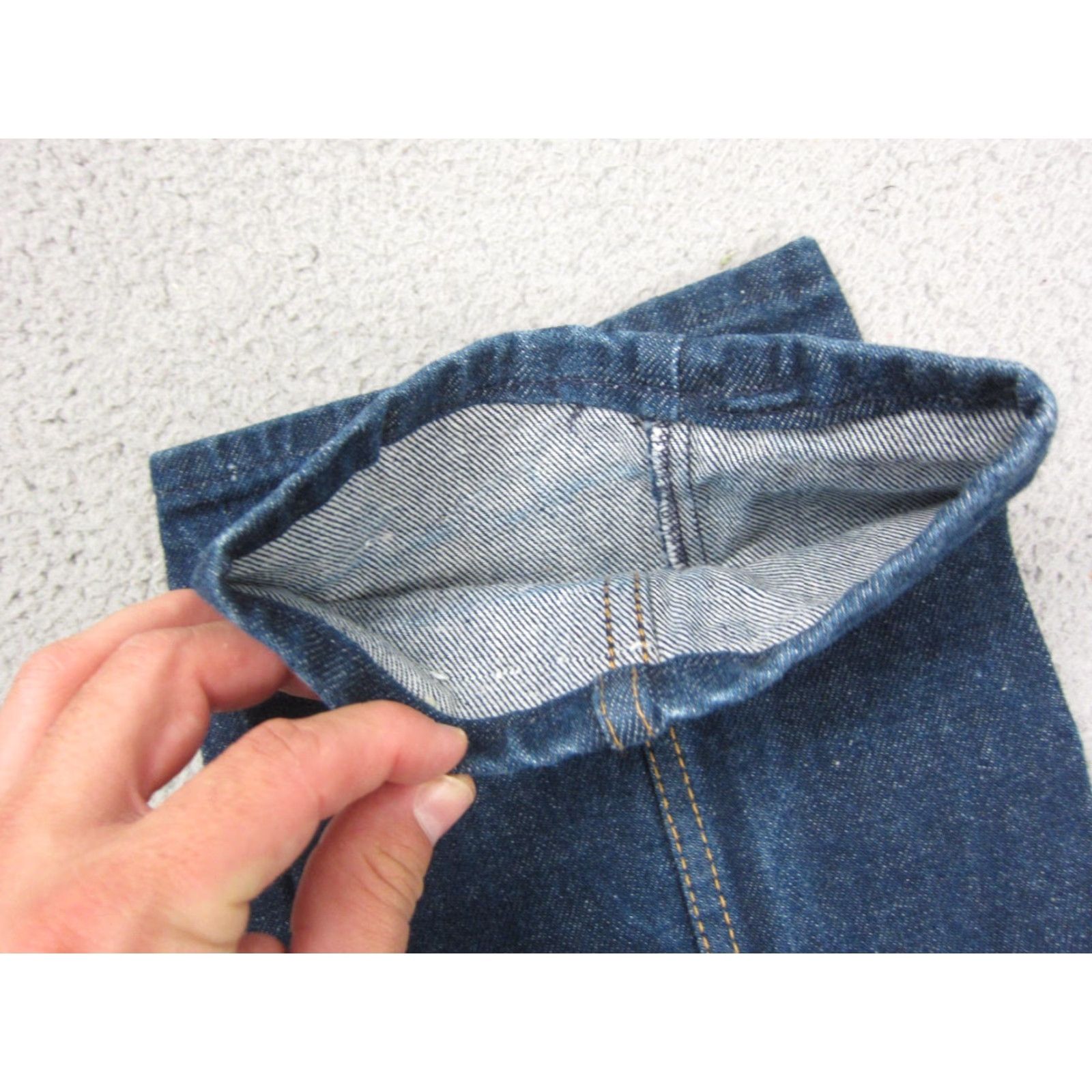 Denime VINTAGE d’Ogie Jeans Womens 11 26x34 Blue Denim Talon Zip 60s 70s Size 32" / US 10 / IT 46 - 5 Thumbnail