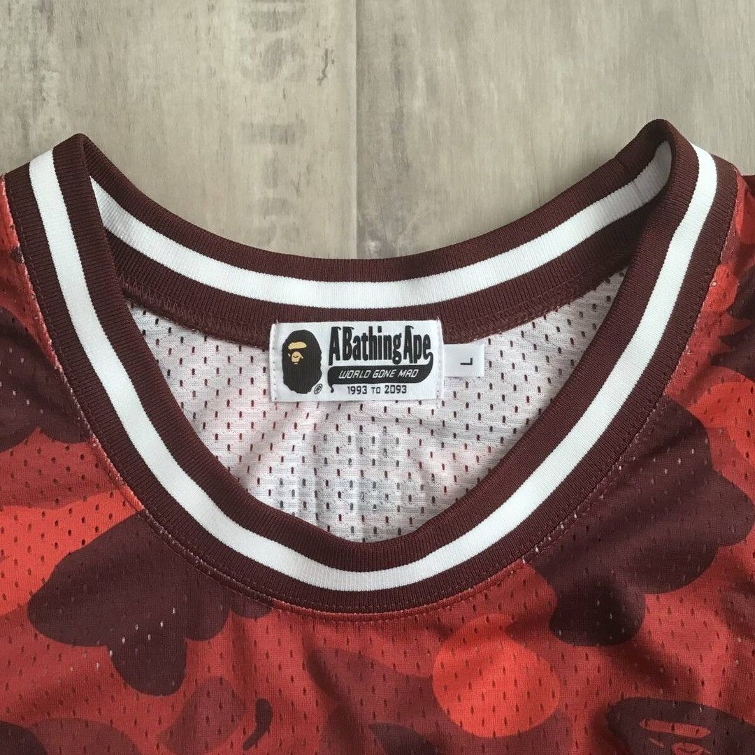 Bape BAPE Red camo basketball tank top a bathing ape Size US L / EU 52-54 / 3 - 5 Thumbnail