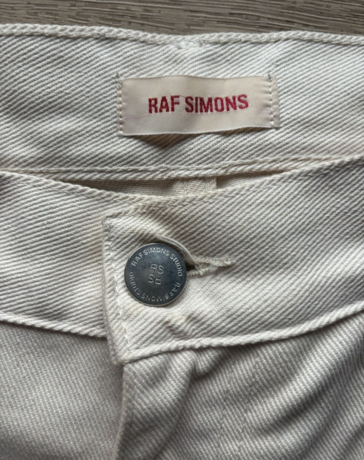 Raf Simons Beige/Cream Regular Denim Size US 31 - 4 Thumbnail