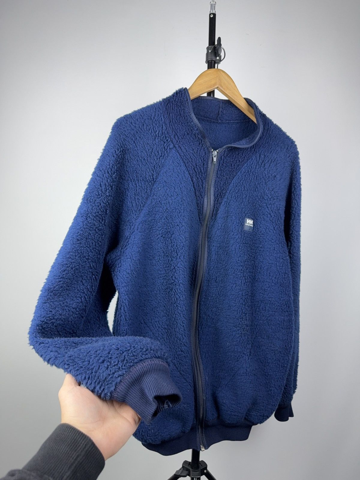 Helly Hansen Retro VNTG Helly Hansen Navy Sherpa Fleece Jacket Outdoor L Size US L / EU 52-54 / 3 - 4 Thumbnail