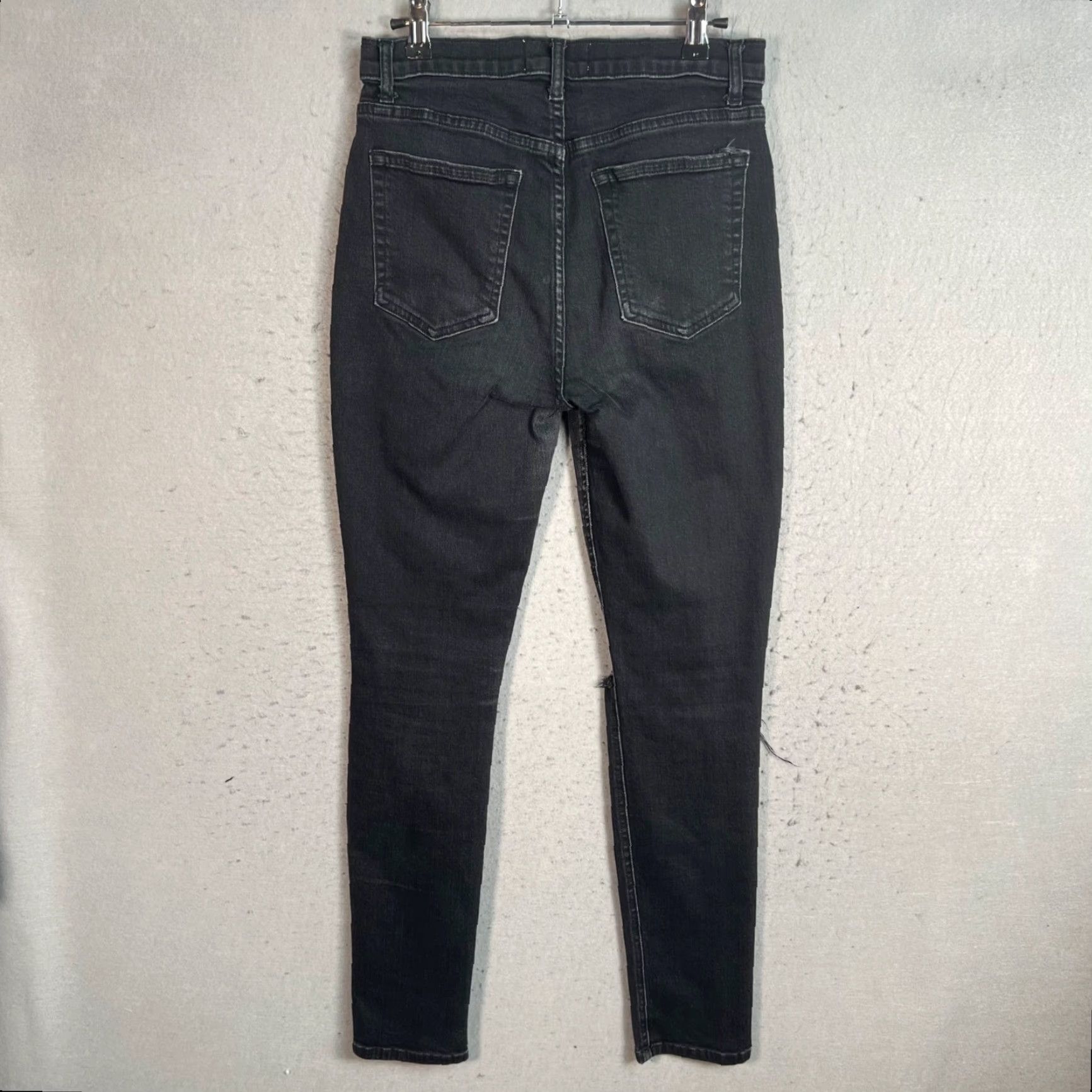 Reformation Reformation Womens High Rise Skinny Jeans Size 28 Faded Black Destroyed Denim Size 28" / US 6 / IT 42 - 2 Thumbnail