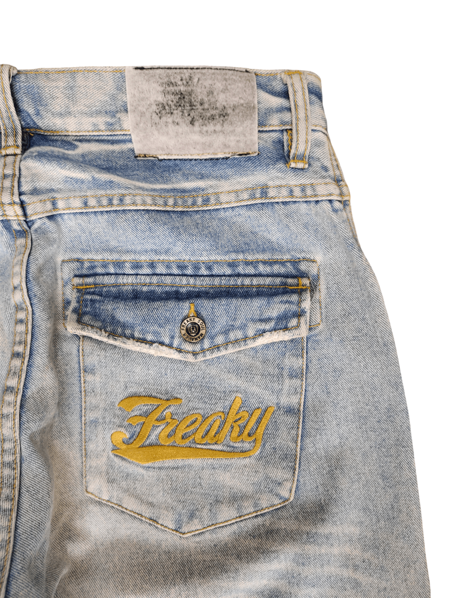Vintage Baggy Jeans Freaky Massive 808 Distressed Denim Y2k Size US 32 / EU 48 - 15 Thumbnail