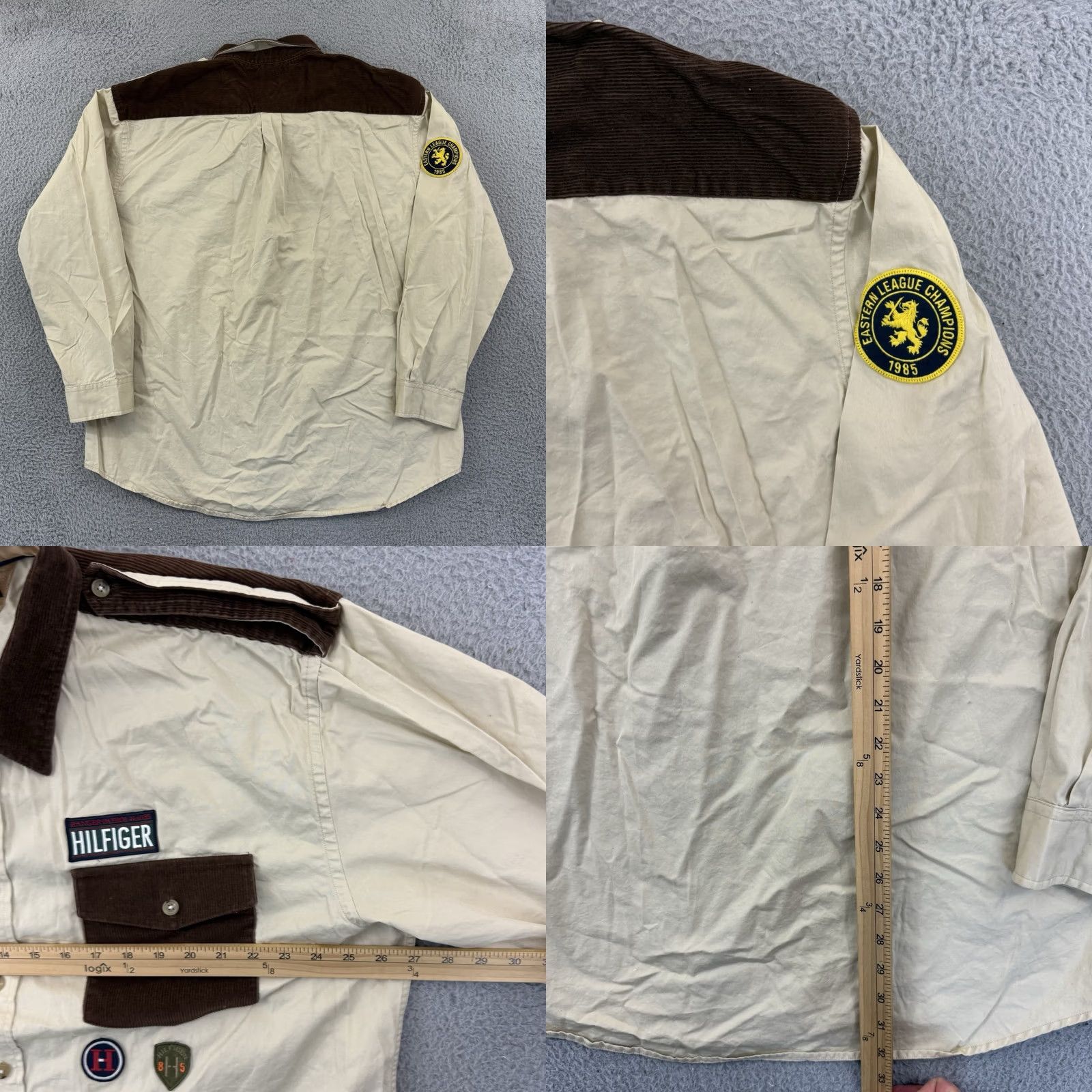 Tommy Hilfiger VINTAGE Tommy Hilfiger Shirt Mens 2XL Expedition Patrol Ranger Long Sleeve Y2K Beige Cotton Blend Button-Up Size US XXL / EU 58 / 5 - 8 Thumbnail