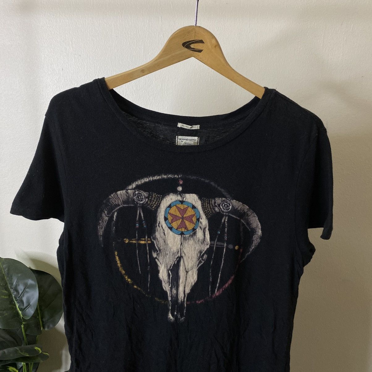 Denim & Supply Ralph Lauren Native Graphic Women T Shirt Black Size S / US 4 / IT 40 - 2 Thumbnail