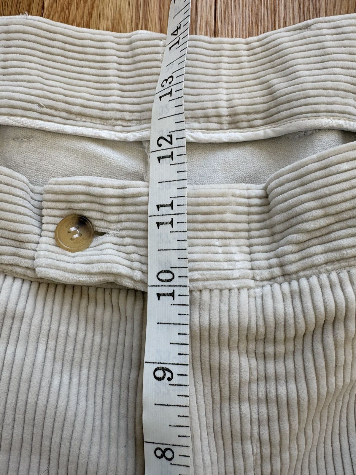 Gucci Gucci Off White Ivory Corduroy Pants Made in Italy 54 38x32 Size US 38 / EU 54 - 14 Thumbnail