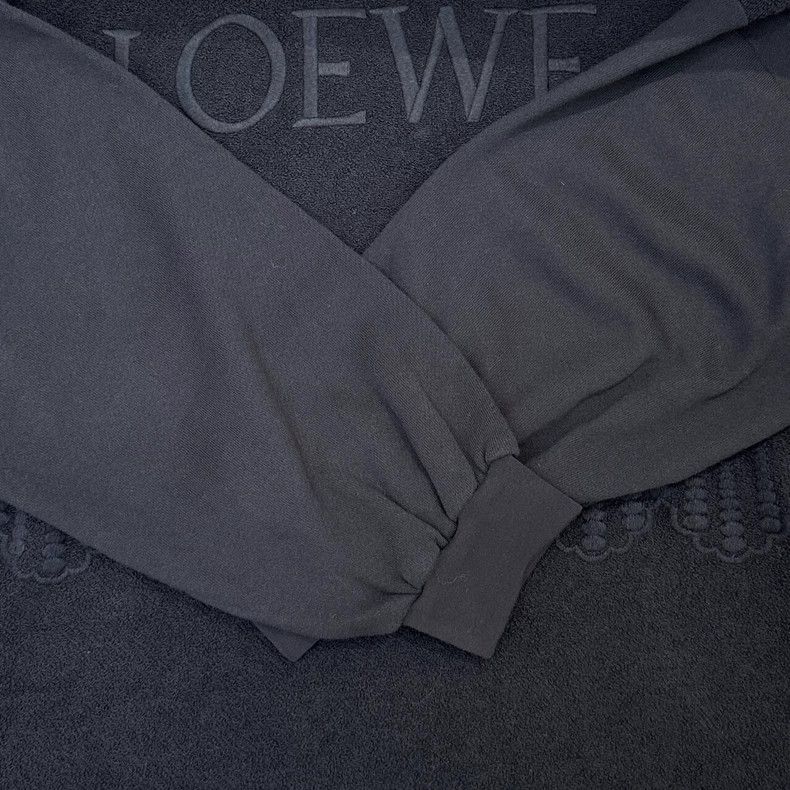 Loewe LOEWE Black floral embroidered cotton round neck long slee Size M / US 6-8 / IT 42-44 - 6 Thumbnail