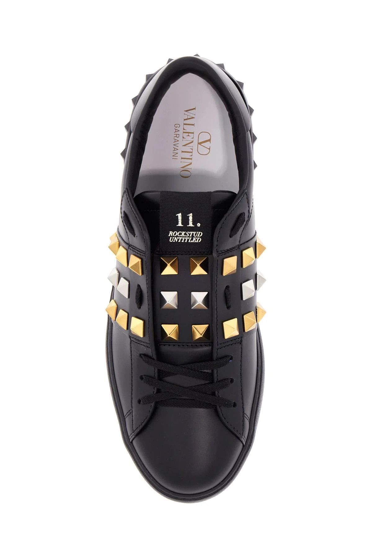 Valentino o1s22i1n1224 Rockstud Untitled Leather Sneakers in Black Size US 9 / EU 42 - 2 Thumbnail