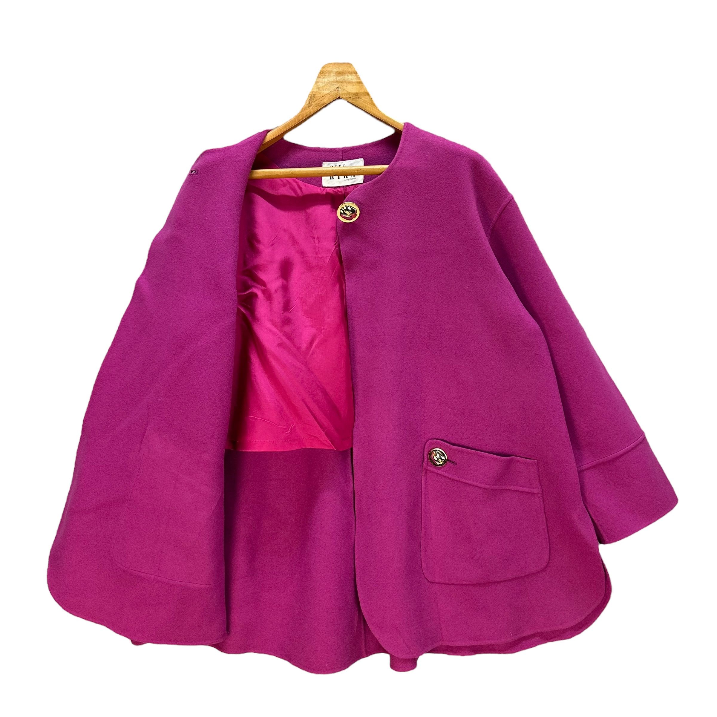 Longchamp BEST KIRA LONGCHAMP Single Top Button Wool Jacket #A54-1245 Size M / US 6-8 / IT 42-44 - 6 Thumbnail