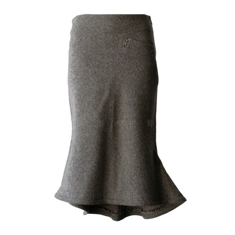 Yohji Yamamoto Yohji Yamamoto size 1 Striped woolen fishtail skirt Size 24" / US 00 / IT 34 - 1 Thumbnail