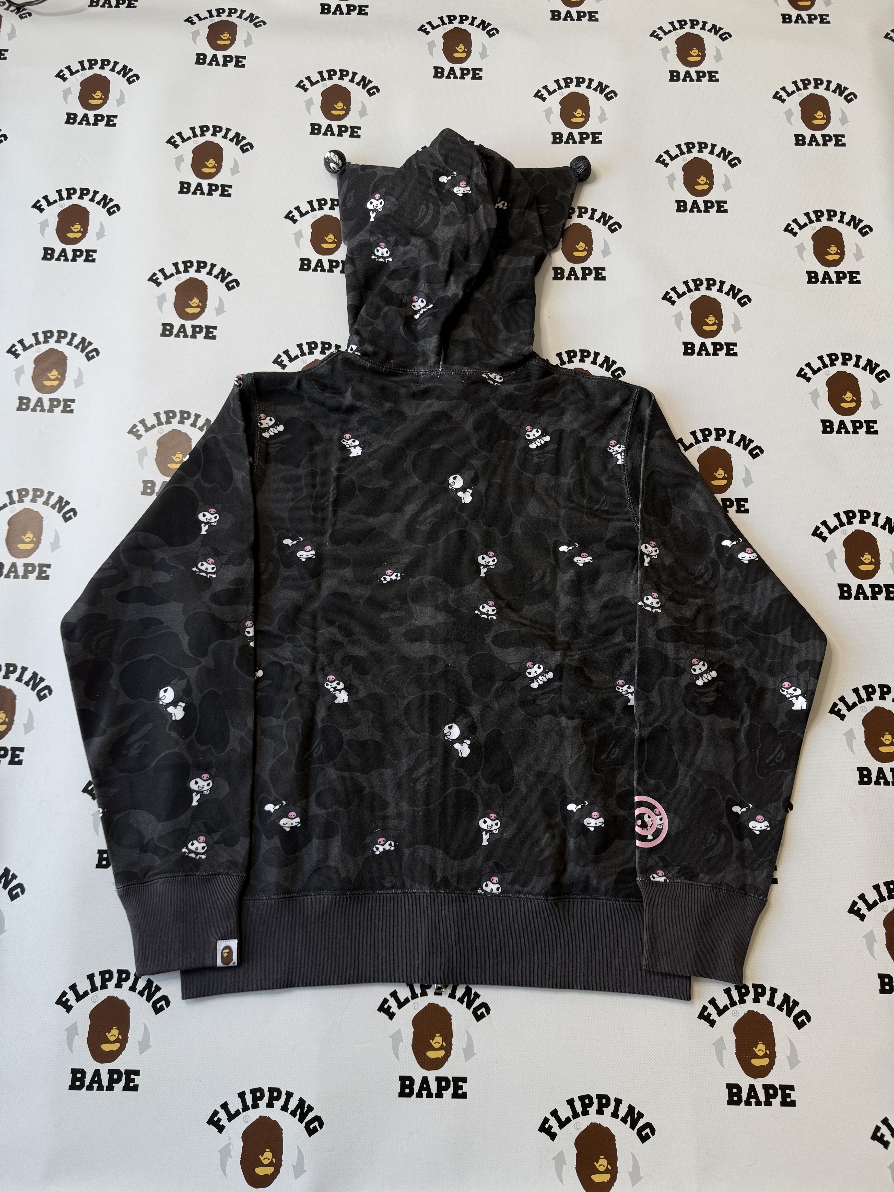 BAPE X KUROMI CAMO FULL ZIP HOODIE
