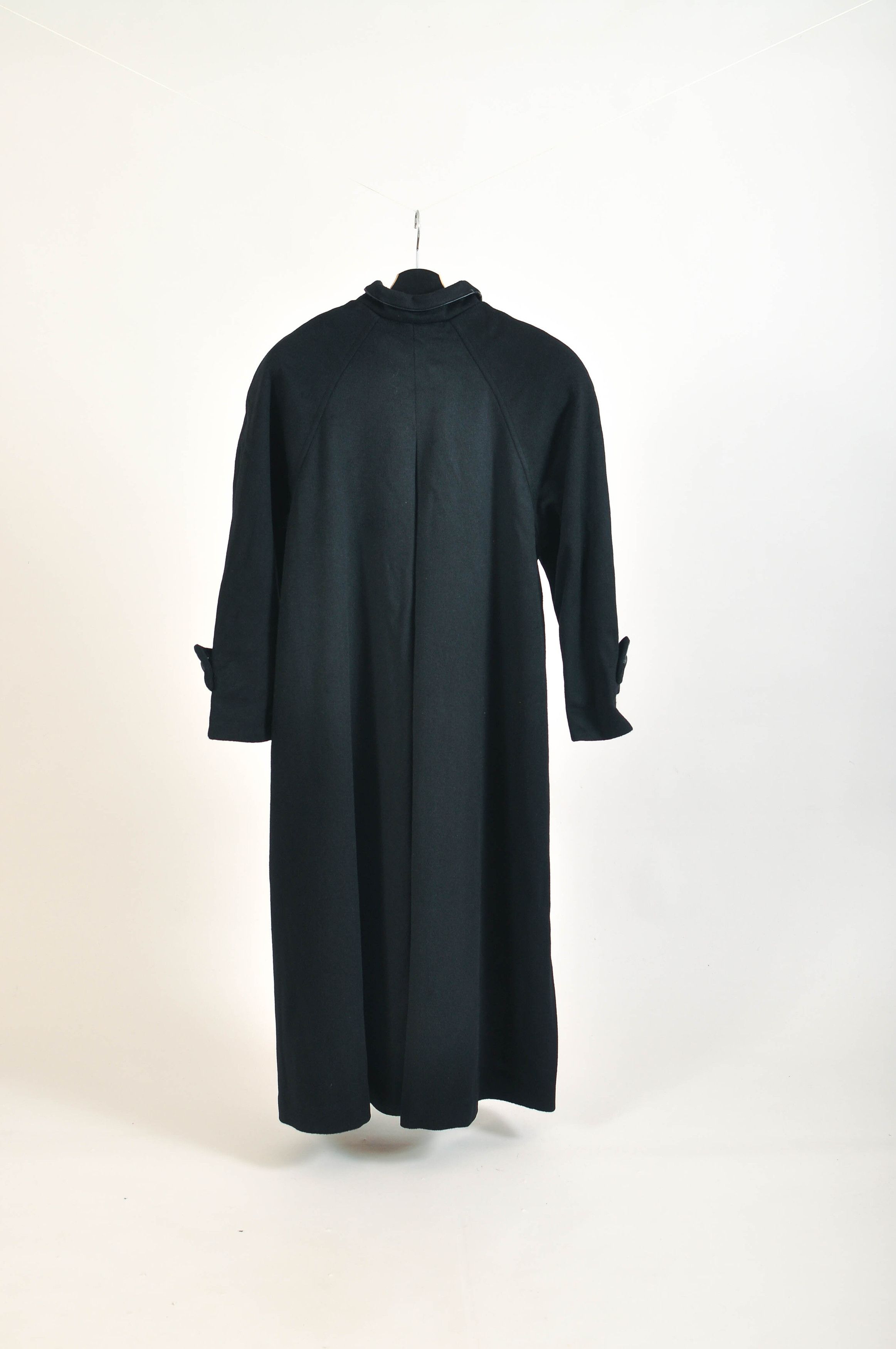 Other Vintage 80s maxi wool coat in black Size L / US 10 / IT 46 - 4 Thumbnail