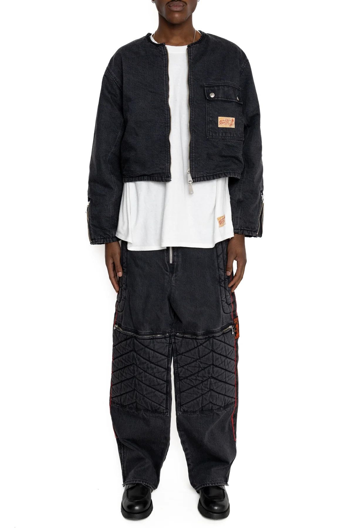 Kapital 14oz BLACK DENIM KOUNTRY MOTORCROSS PANTS "TODOTERRENO" Size US 32 / EU 48 - 10 Thumbnail