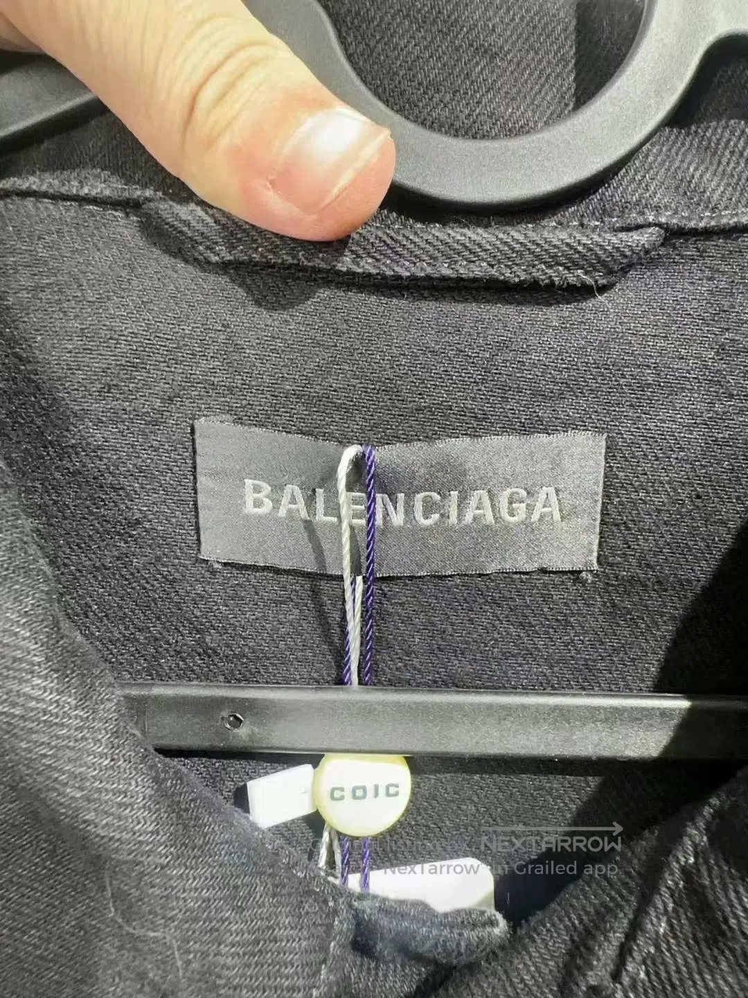 Balenciaga balenciaga black rhinestone denim jacket. Size S / US 4 / IT 40 - 4 Thumbnail