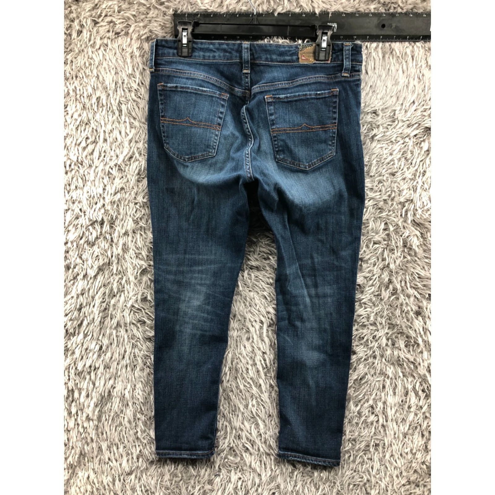 H&M H&M Jeans Skinny Crop Blue 31 Womens Regular Medium Wash Denim 5-Pocket Zipper Button Belt Loops Inseam 26" Cotton Cotton Blend Modern Classic Size 24" / US 00 / IT 34 - 5 Thumbnail