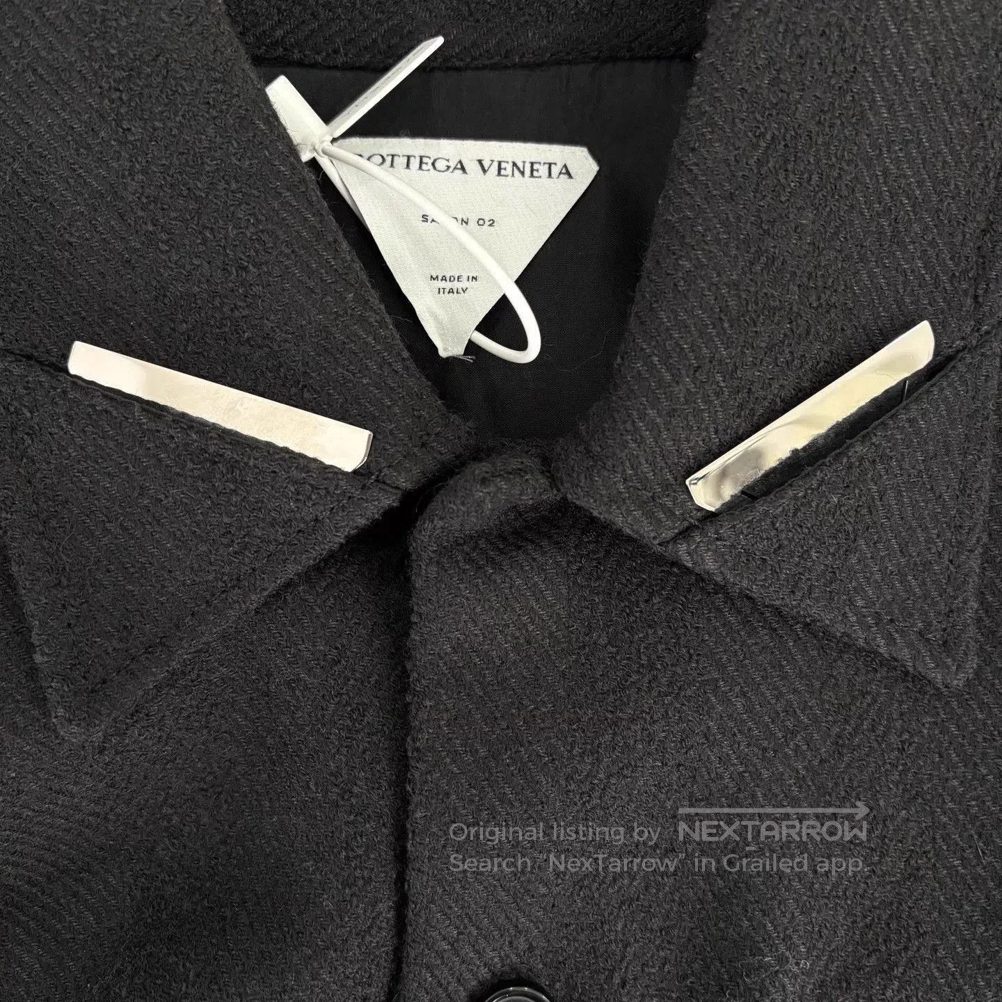 Bvlgari Black Button-Front Collared Jacket Size M. Size US M / EU 48-50 / 2 - 6 Thumbnail