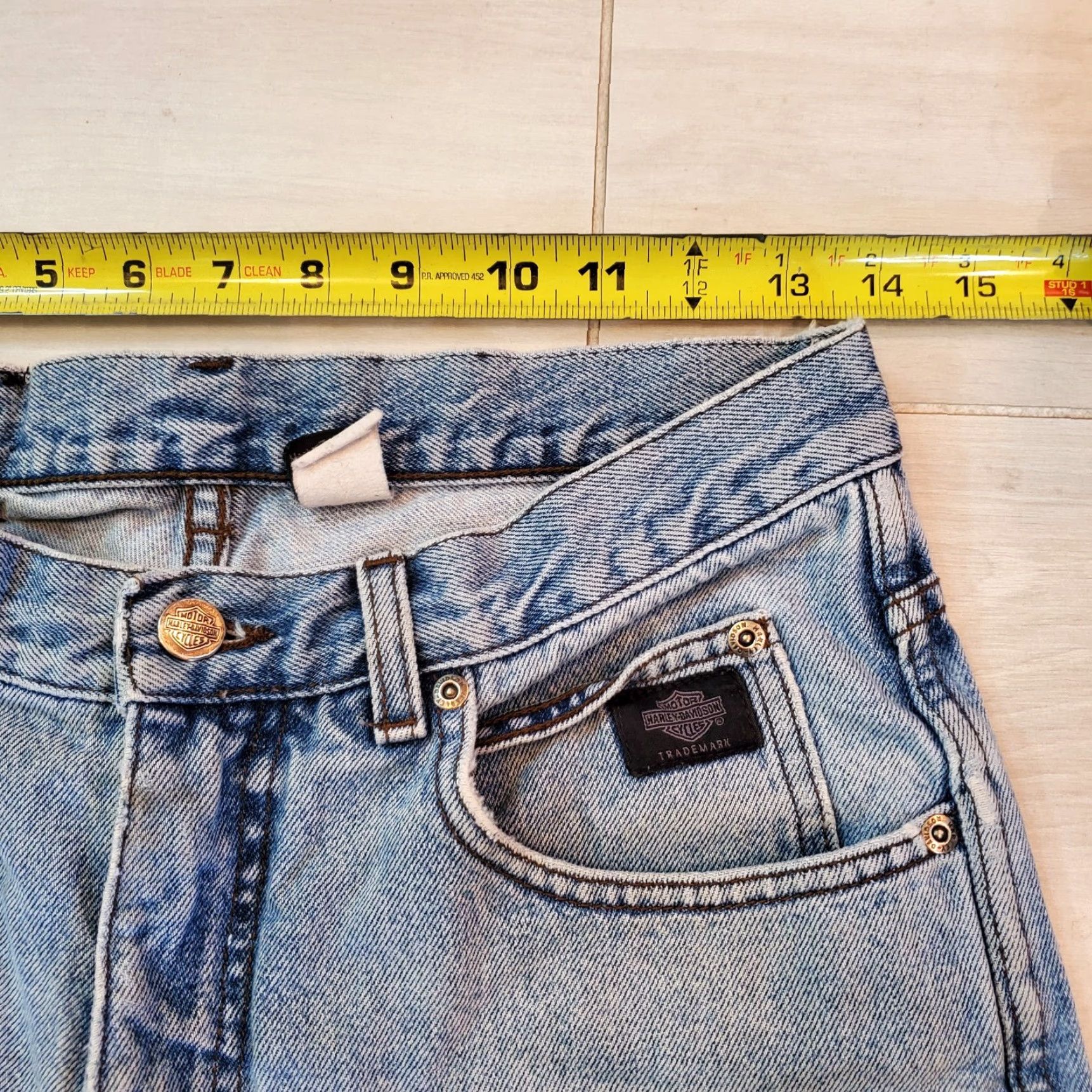 Harley Davidson VINTAGE Harley Davidson Jeans Straight 32x32 90s Denim Blue Mens Regular 5-Pocket USA Made Size US 32 / EU 48 - 4 Thumbnail