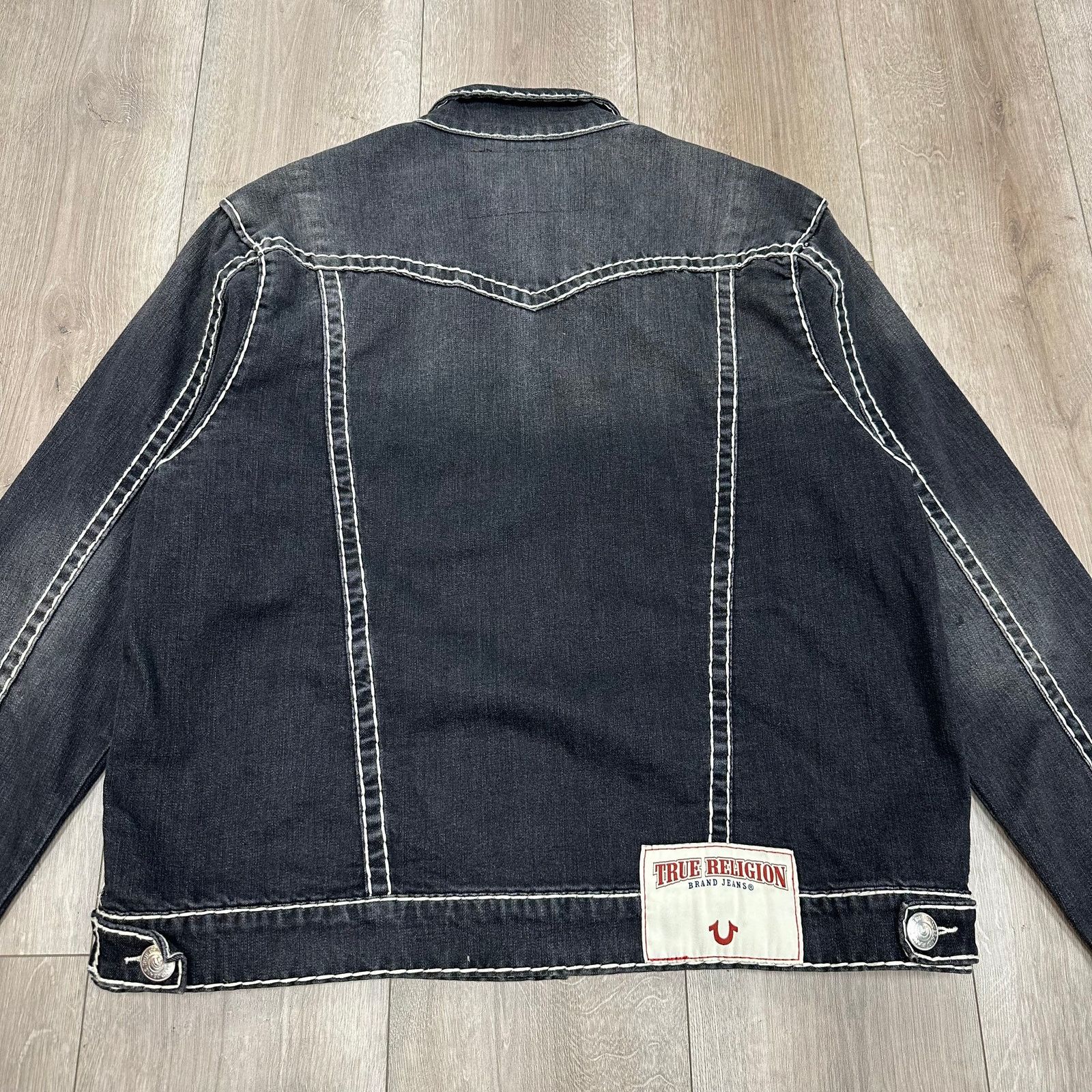 True Religion True Religion Jimmy contrast-stitch denim jacket washed XXL Size US XXL / EU 58 / 5 - 7 Thumbnail
