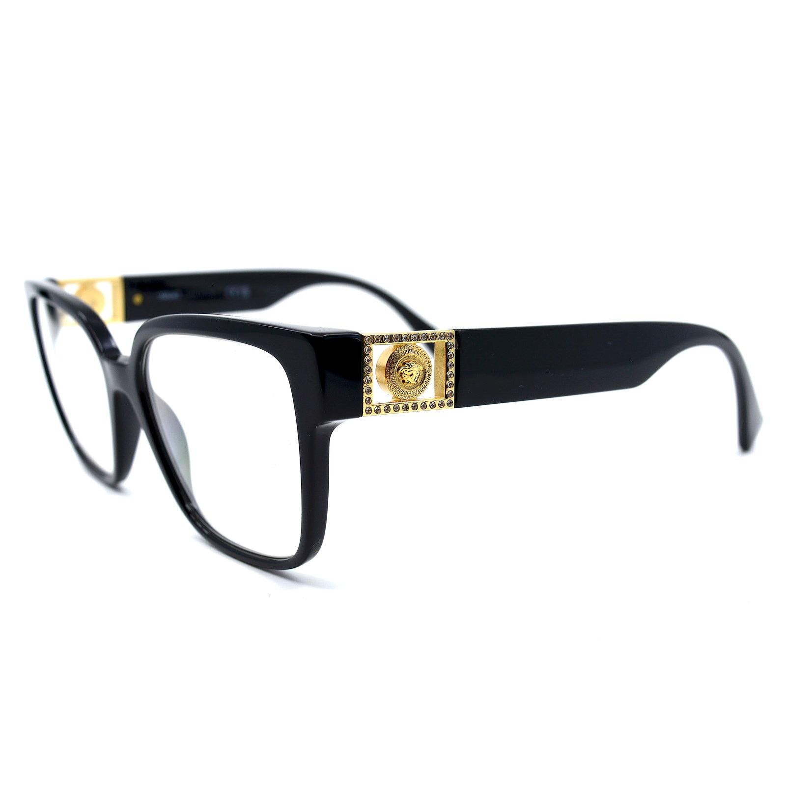 Versace NEW VERSACE VE3329B GB1 BLACK AUTHENTIC EYEGLASSES FRAME Size ONE SIZE - 14 Thumbnail
