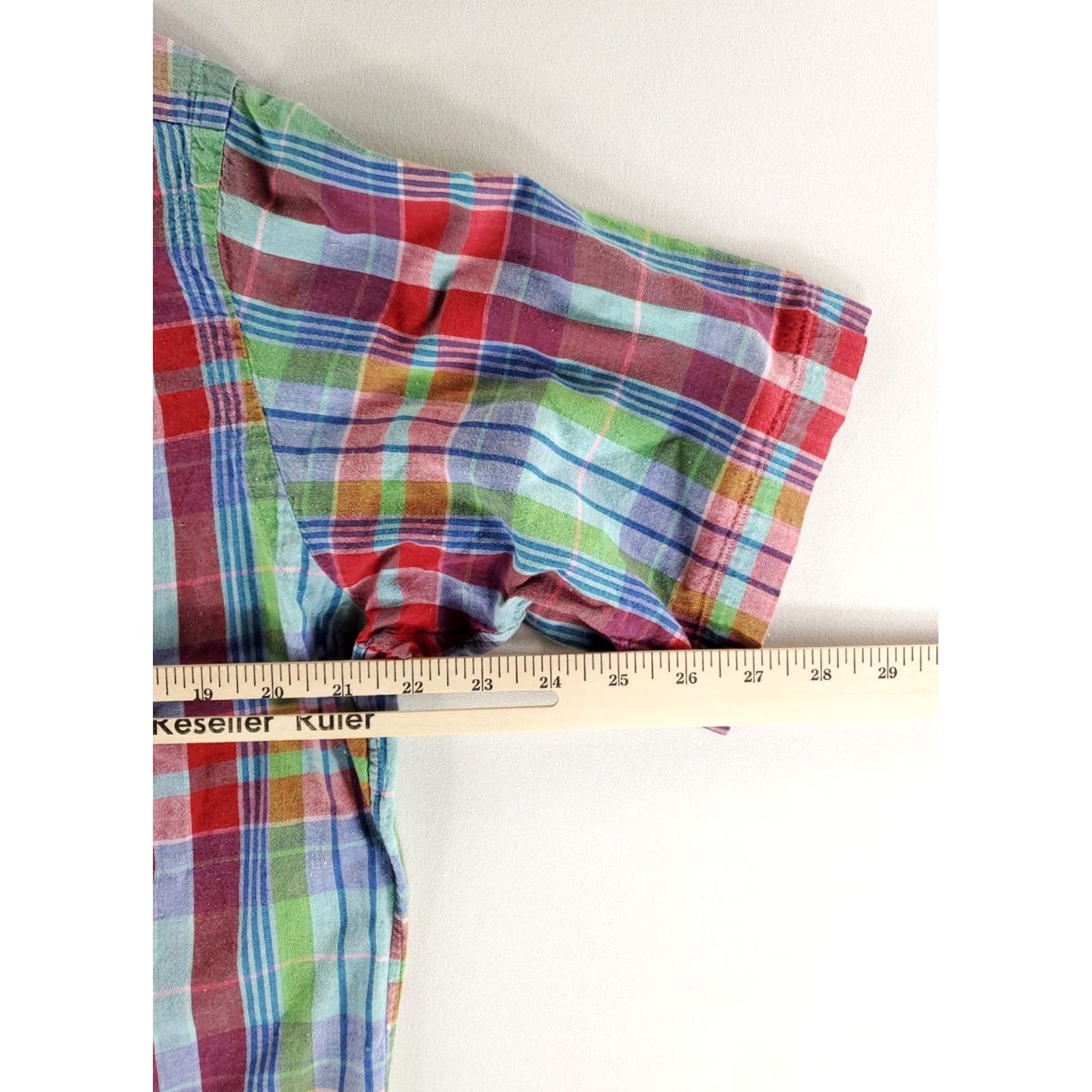 Ralph Lauren Ralph Lauren Shirt Madras Plaid Button Down Short Sleeve Mens M Multicolor Size US M / EU 48-50 / 2 - 6 Thumbnail