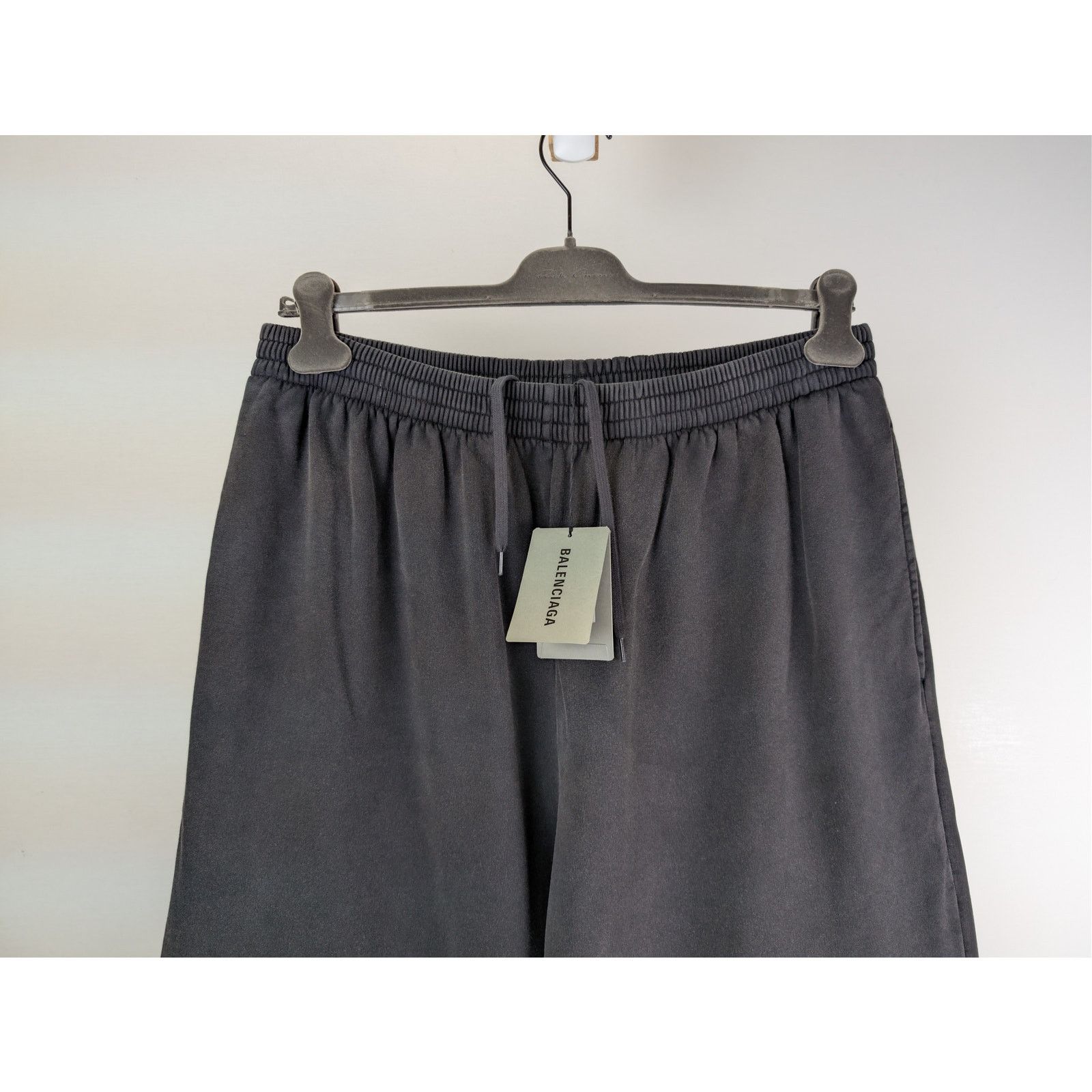 Balenciaga o1rshd1 Soft Black Left Hand Denim Patched Sweatpants Black Size US 32 / EU 48 - 2 Thumbnail