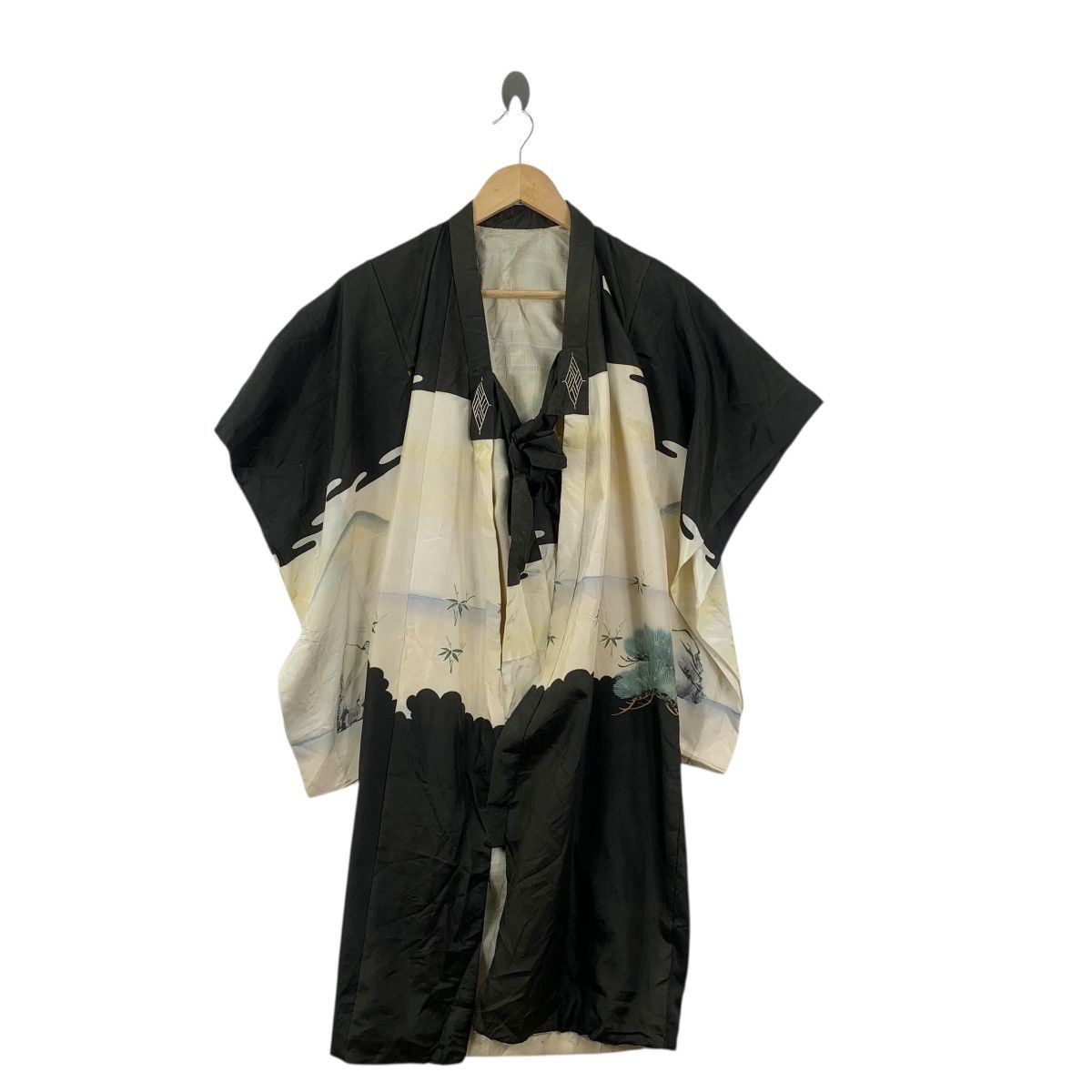 Vintage Vintage 70s KIMONO JAPAN SAMURAI EDO Traditional Geisha Robe Size XXL / US 16-18 / IT 52-54 - 1 Thumbnail