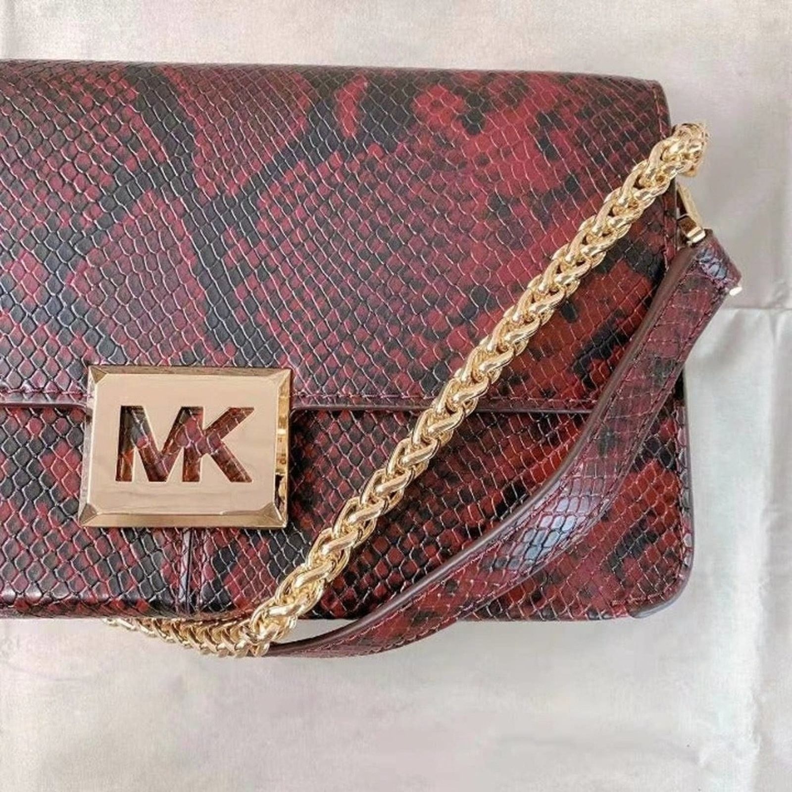 Michael Kors MICHAEL KORS 35F1G6SL3G SONIA MD SNAKE EMBOSSED SHOULDER BAG Size ONE SIZE - 5 Thumbnail