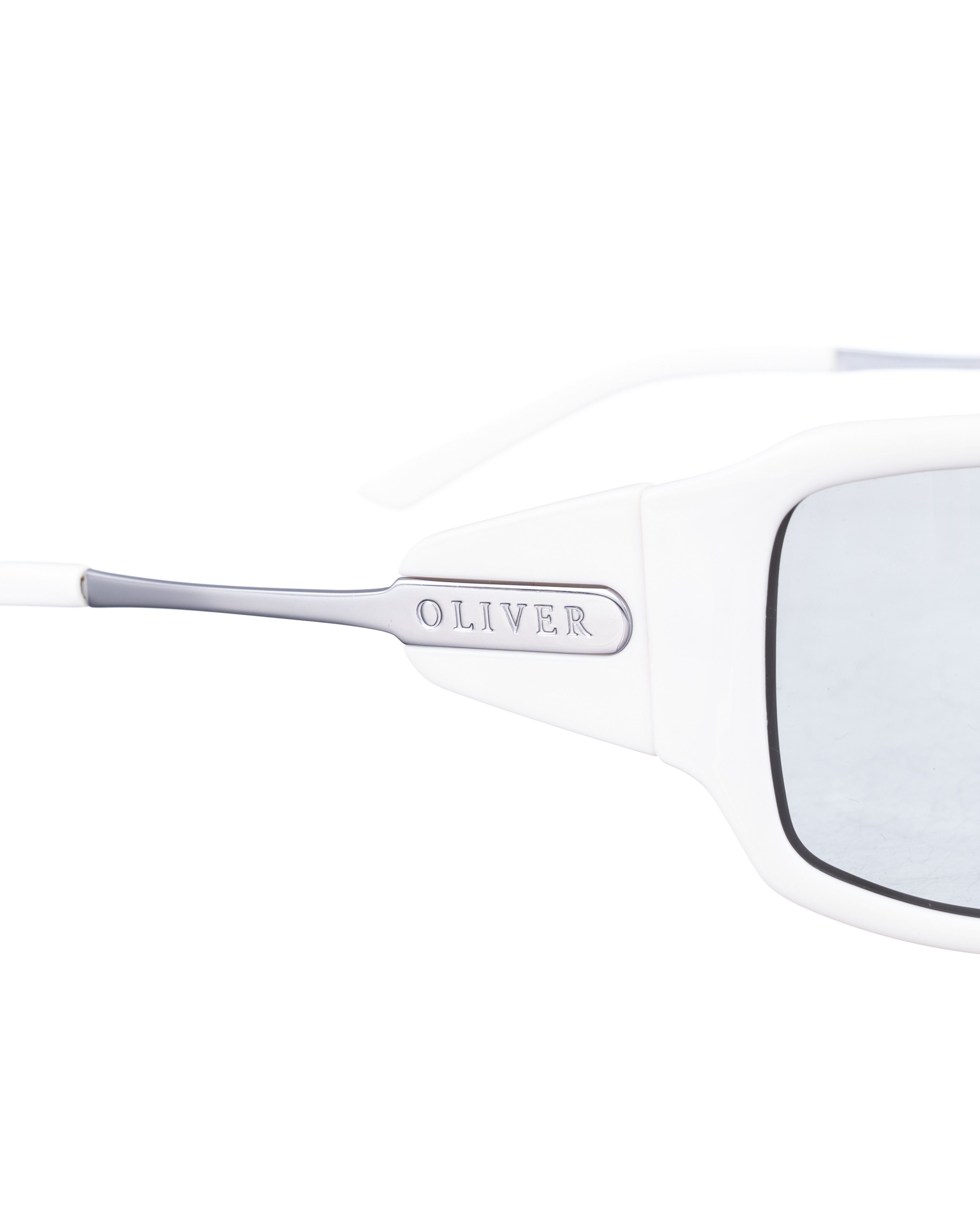 Valentino Oliver by Valentino Big White Plastic Wraparound Sunglasses Size ONE SIZE - 3 Thumbnail