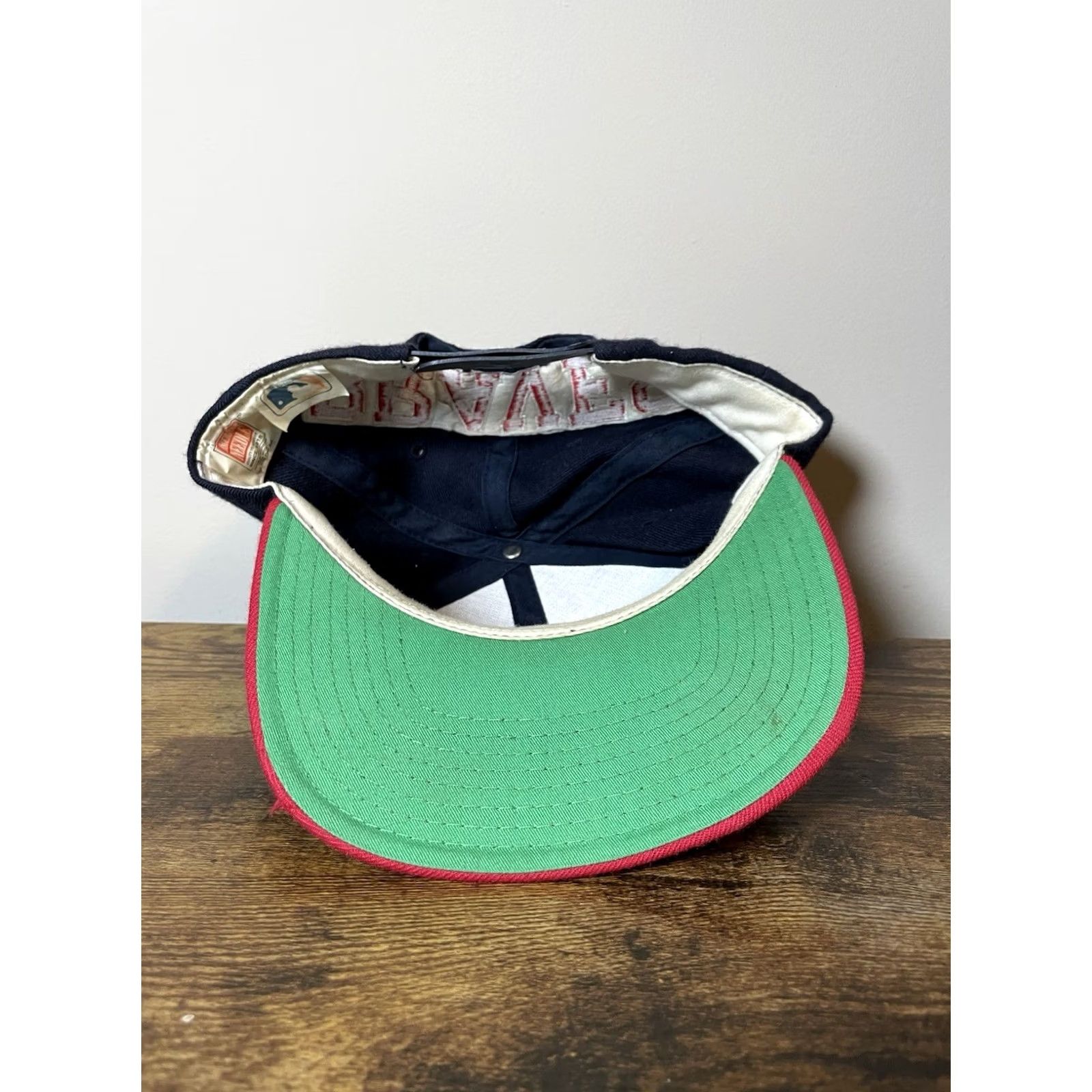 American Needle VINTAGE Atlanta Braves American Needle Blockhead Hat Sellout H3 Wool Blue One Size Snapback Adjustable Men 90s Size ONE SIZE - 5 Thumbnail