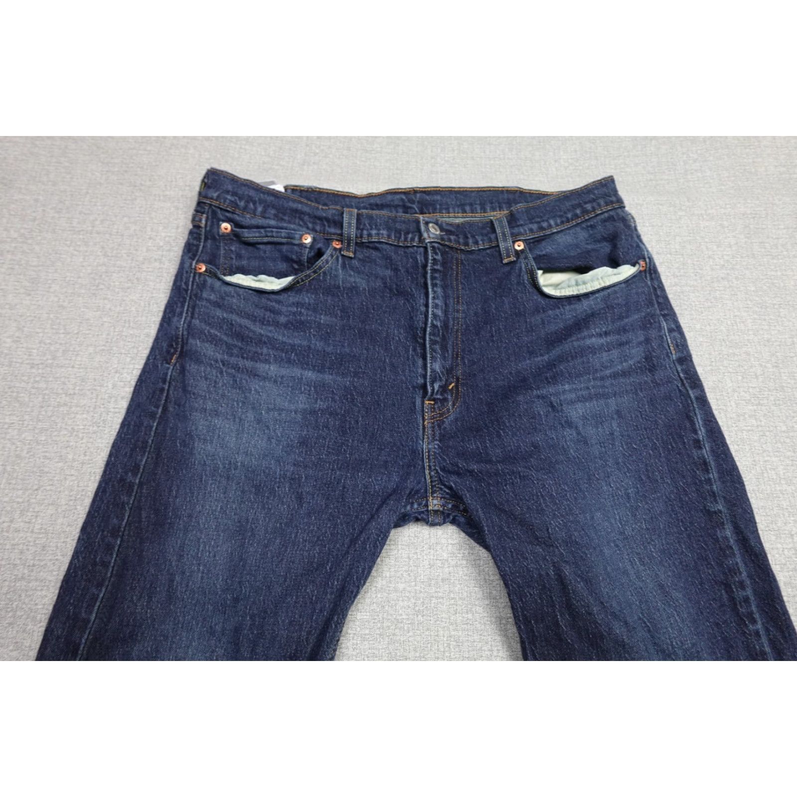 Levi's Levi's 505 Jeans Mens 38x32 Blue Dark Wash Regular Fit Western Cowboy Rancher Jeans Size US 38 / EU 54 - 2 Thumbnail