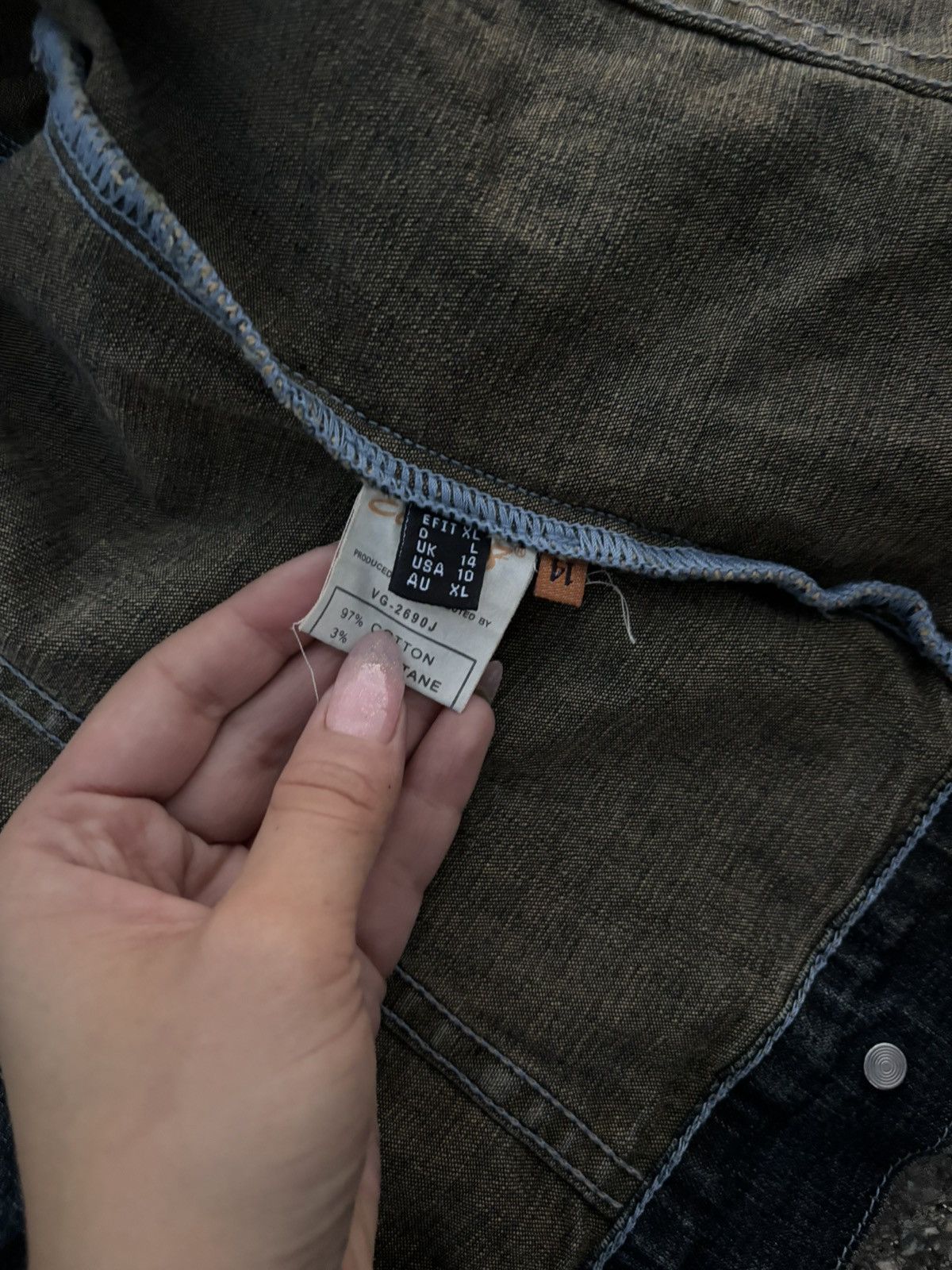 Japanese Brand × Vintage Vintage Designer brand y2k cropped denim jacket Size XL / US 12-14 / IT 48-50 - 7 Thumbnail