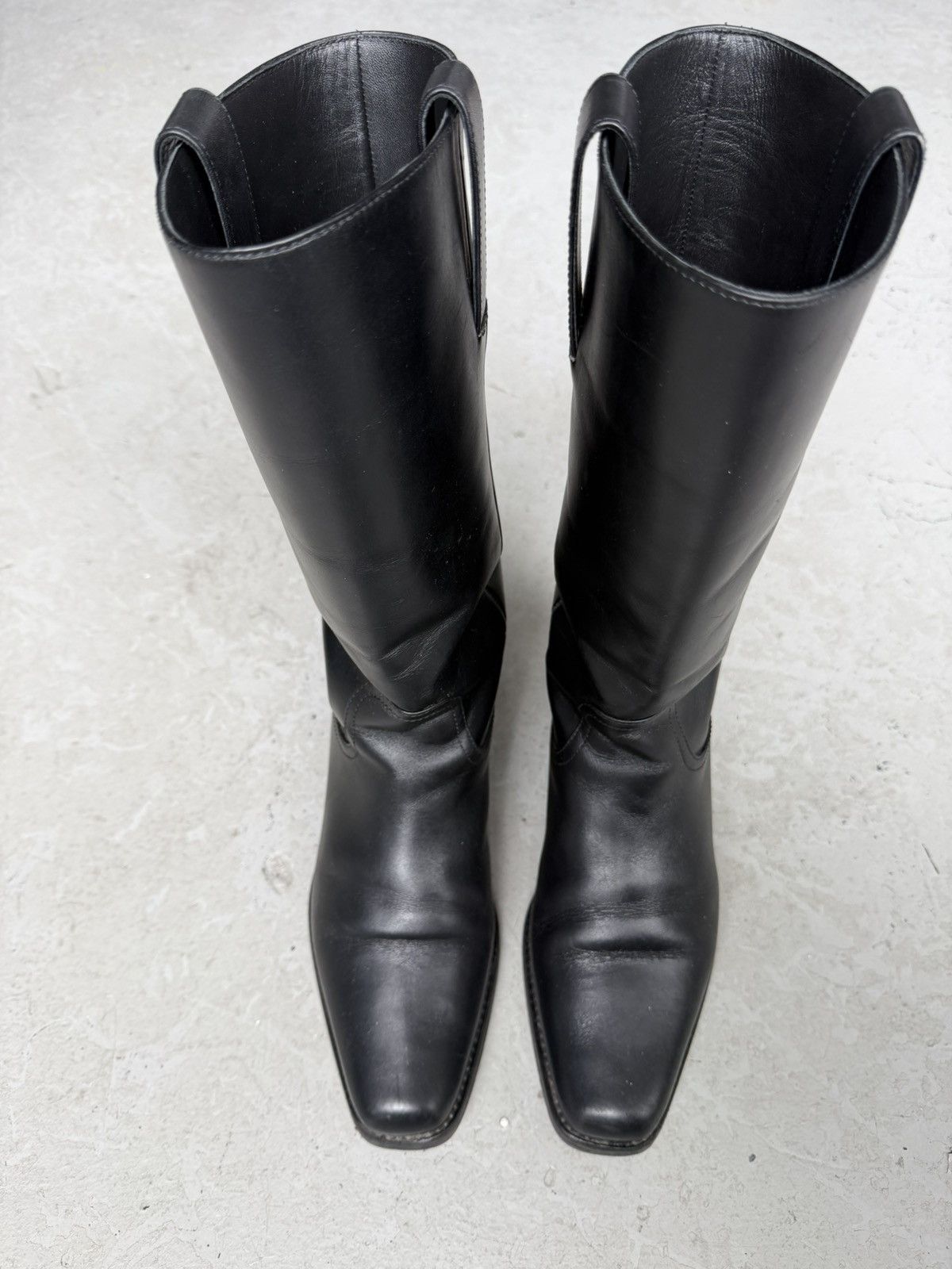 Chanel Chanel Interlocking CC Logo Black Leather Boots Size US 9.5 / IT 39.5 - 3 Thumbnail