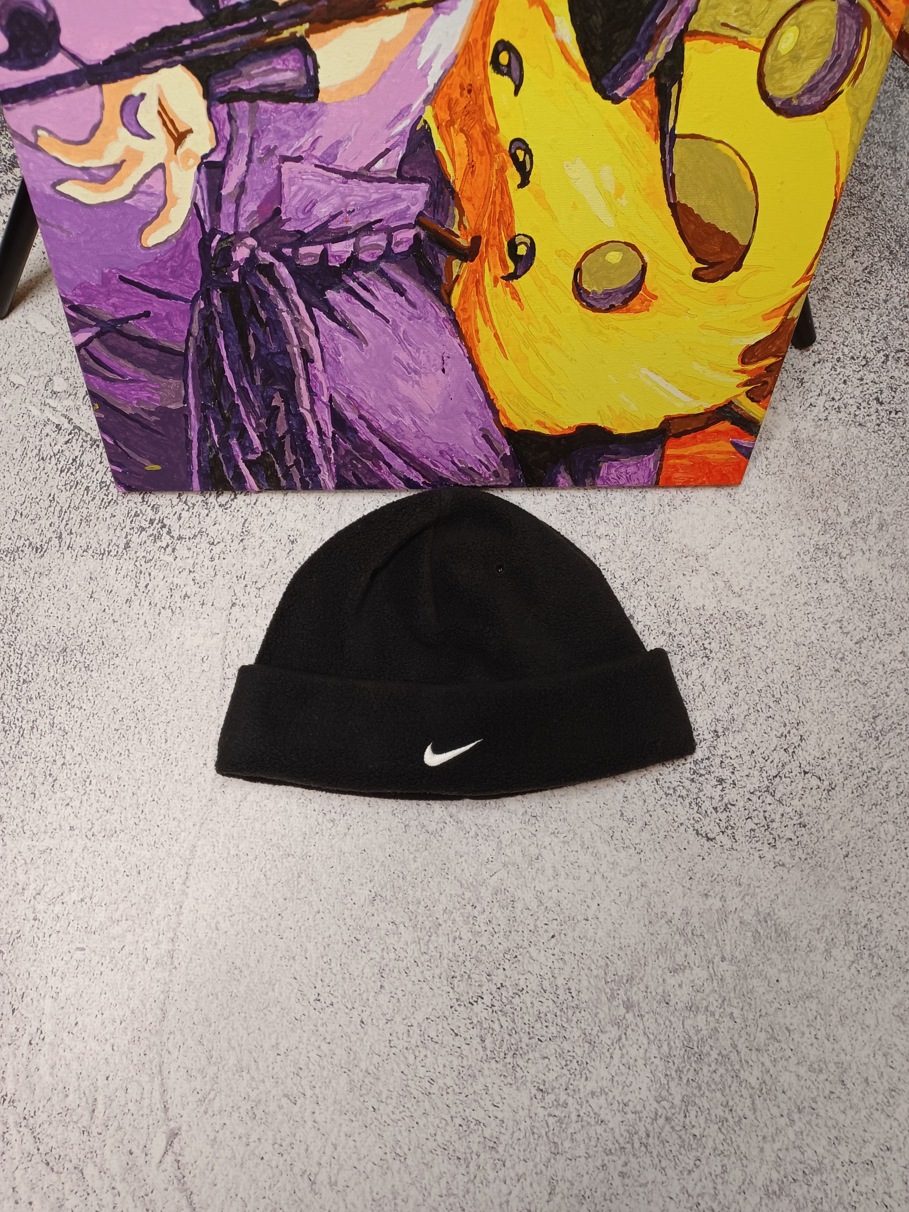 Nike × Vintage Vintage 90s Nike Fleece Hat y2k Beanie Size ONE SIZE - 1 Thumbnail
