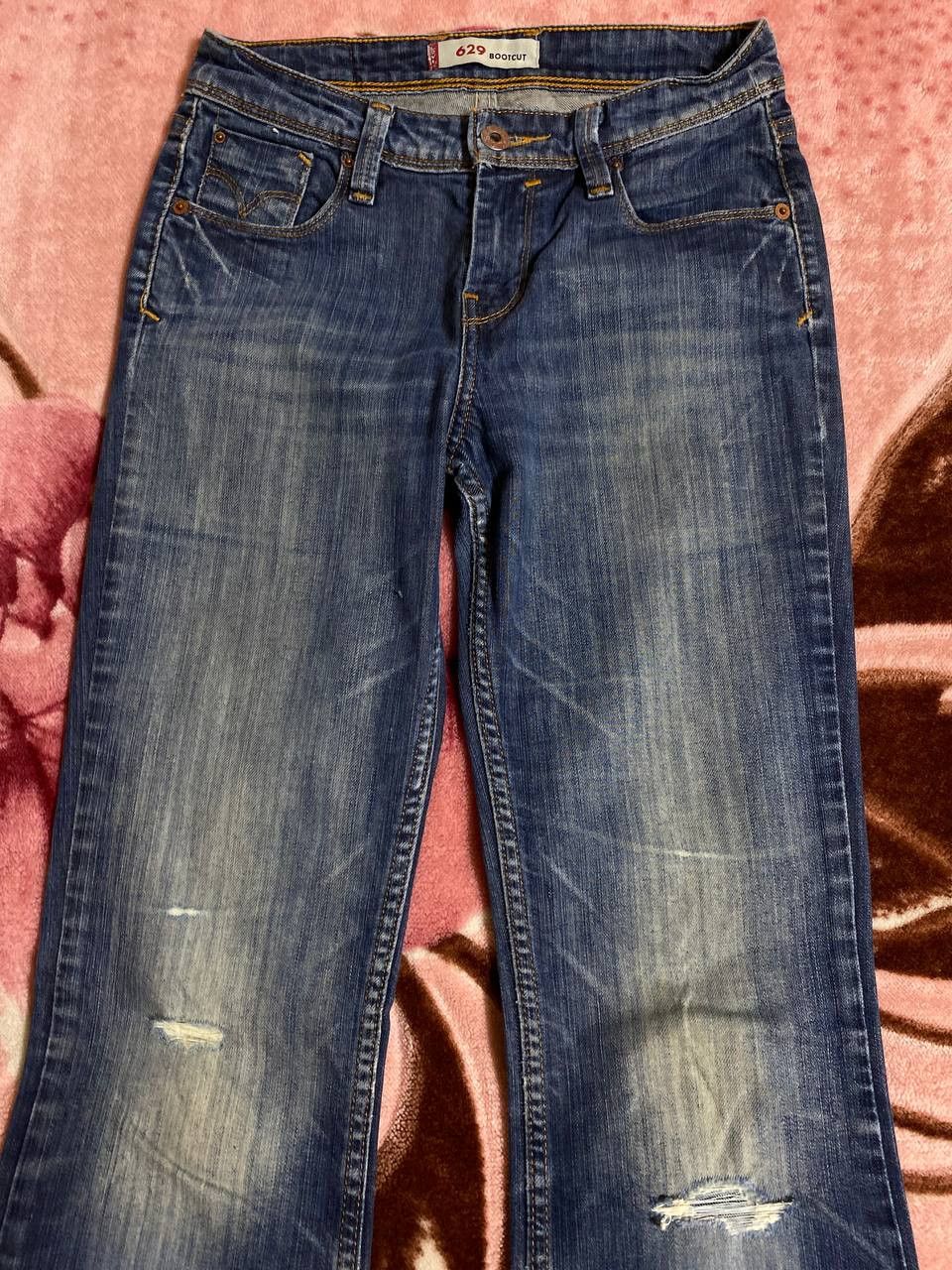 Levi's × Vintage Vintage Levis 629 Flared Faded Blue Jeans Distressed Size US 26 / EU 42 - 16 Thumbnail