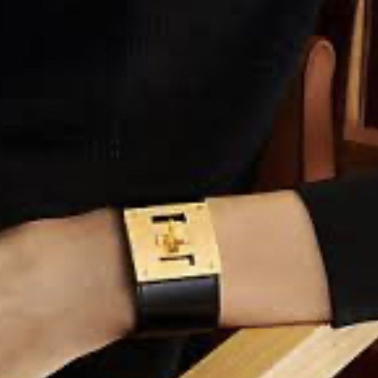 Hermes Authentic Hermes Kelly Dog Bracelet In Black Leather/Gold Size ONE SIZE - 9 Thumbnail