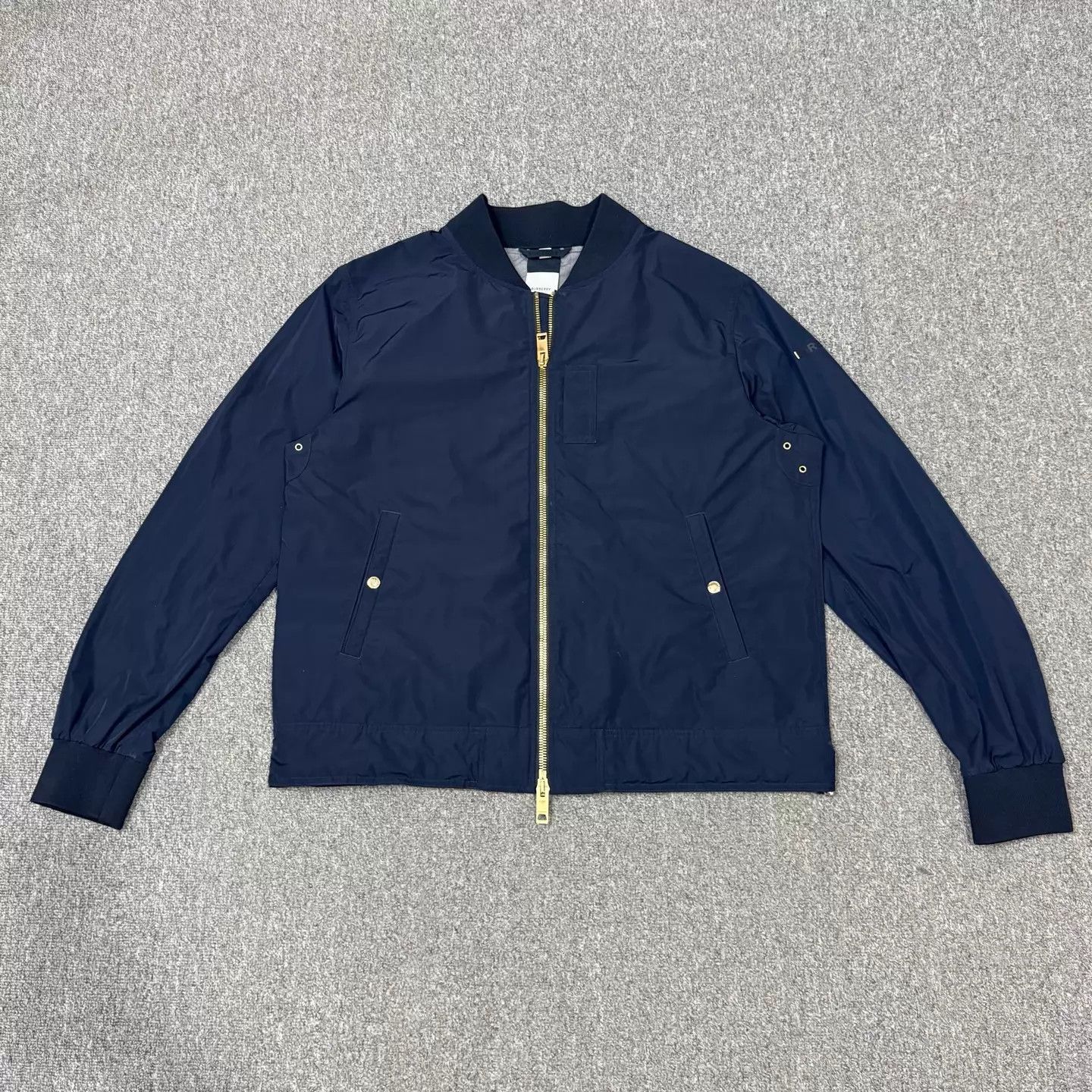 Burberry Burberry Navy Blue Arm Logo Jacket 56 99 New Size US XL / EU 56 / 4 - 1 Thumbnail