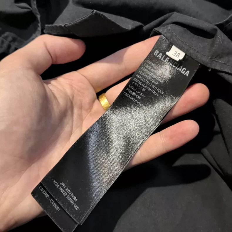 Balenciaga Balenciaga size 38 Letter printed lapel single-breasted lo Size US XS / EU 42 / 0 - 7 Thumbnail