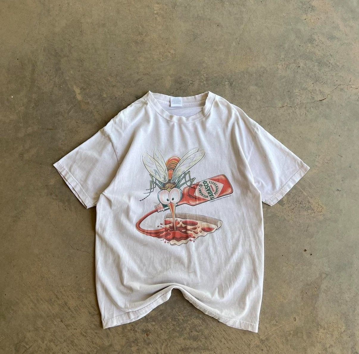 Band Tees 90’s THRASHED Tabasco Hot Sauce Tee Size US L / EU 52-54 / 3 - 1 Thumbnail