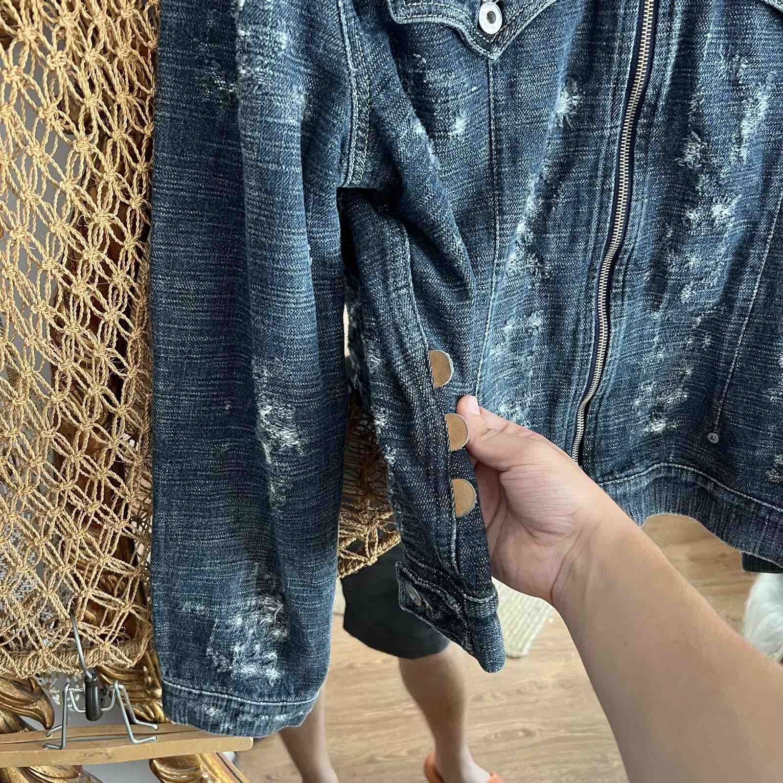Japanese Brand × Vintage Vintage E-Play Full Distressed Denim Jacket Sz XXL Size US XL / EU 56 / 4 - 5 Thumbnail